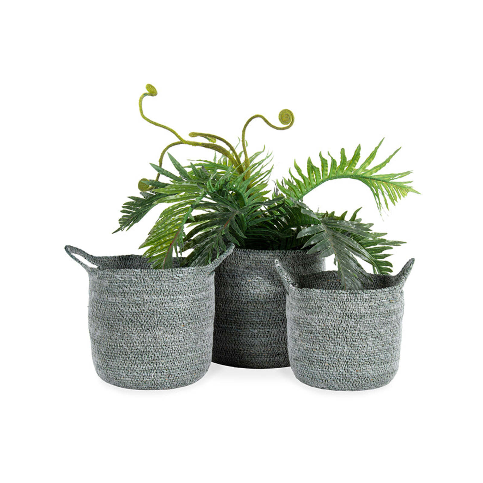 Willow & Silk Indoor Baskets w/ Handles Set of 2 Bunnings Australia