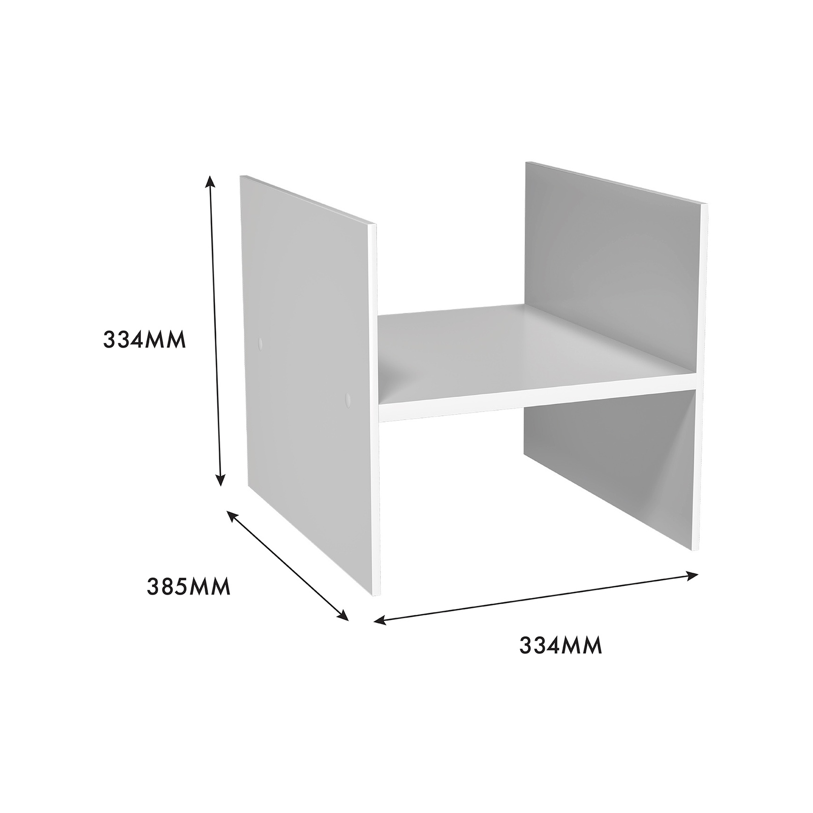 Flexi Storage Clever Cube 334 x 334 x 385mm White Matte H Shelf Insert