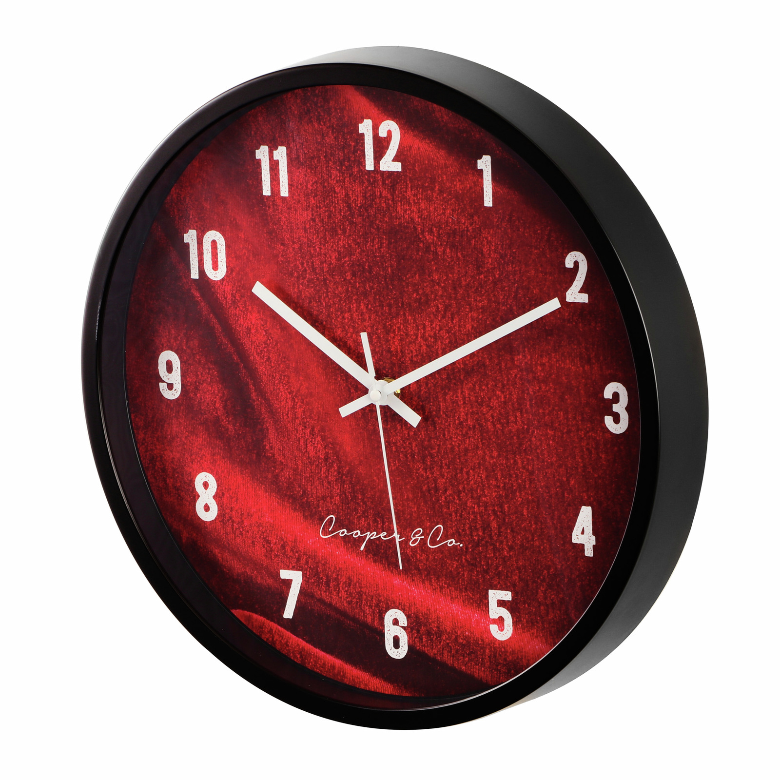 Cooper & Co. 35cm Burgundy Vogue Silent Movement Round Wall Clock
