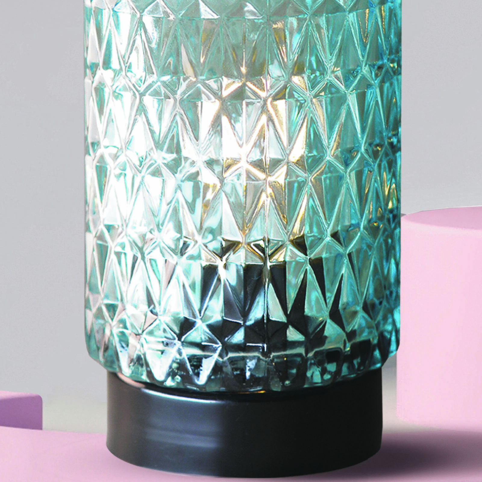 Mirabella Gyuan Glass Battery Operated Table Lamp Bunnings Australia