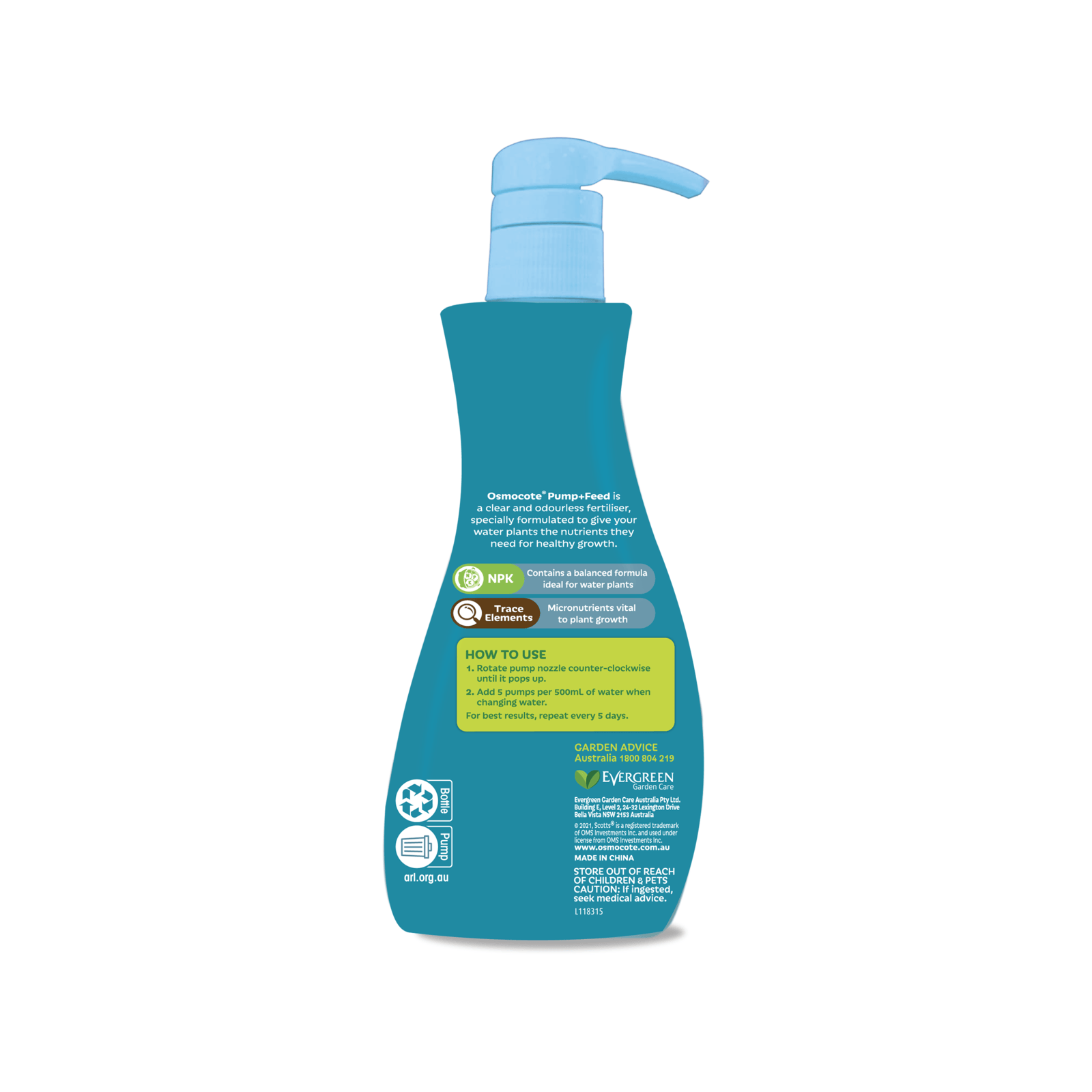 Scotts Osmocote 236ml Pump+Feed for Indoor Water Plants Bunnings