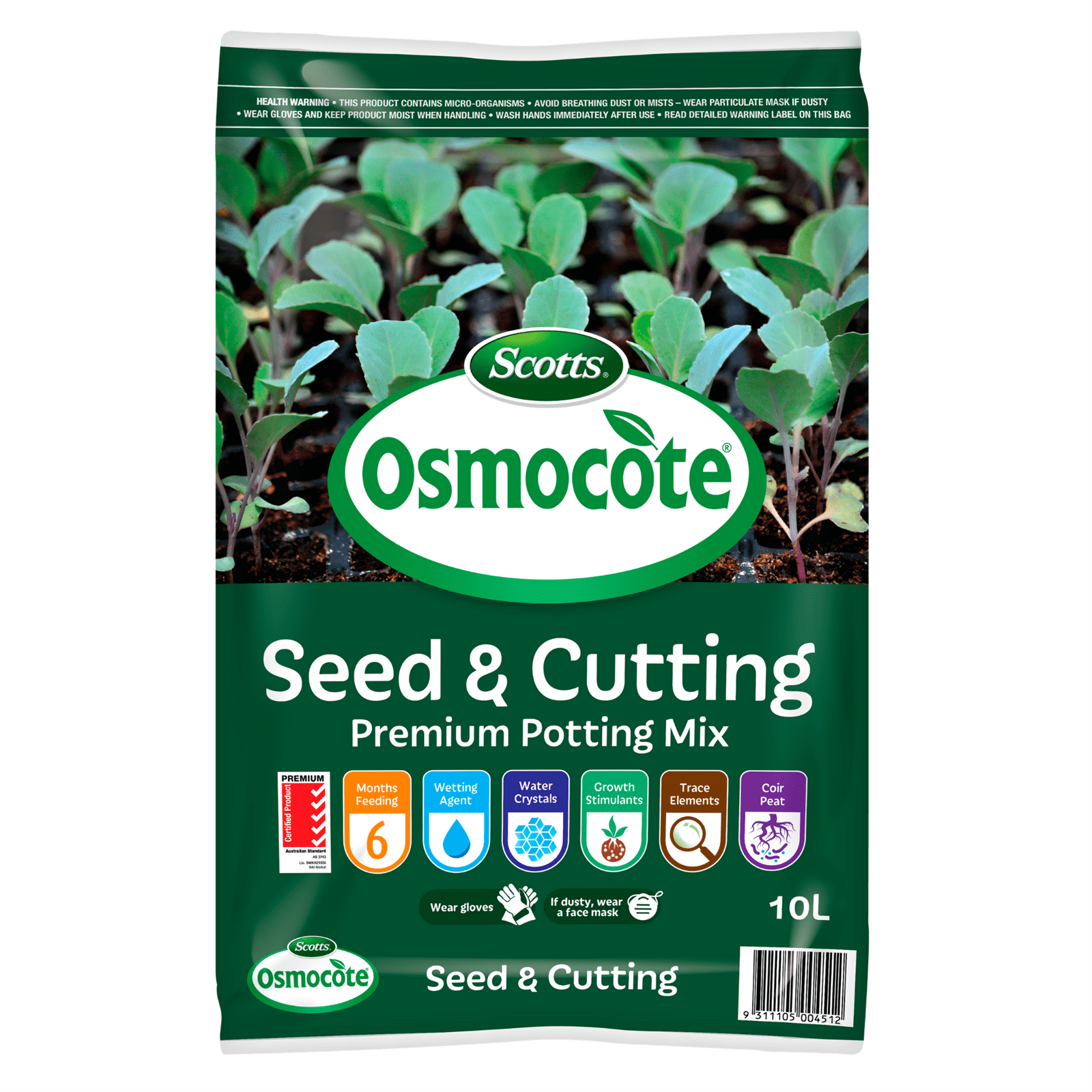 Scotts Osmocote 10L Seed & Cutting Premium Potting Mix Bunnings Australia