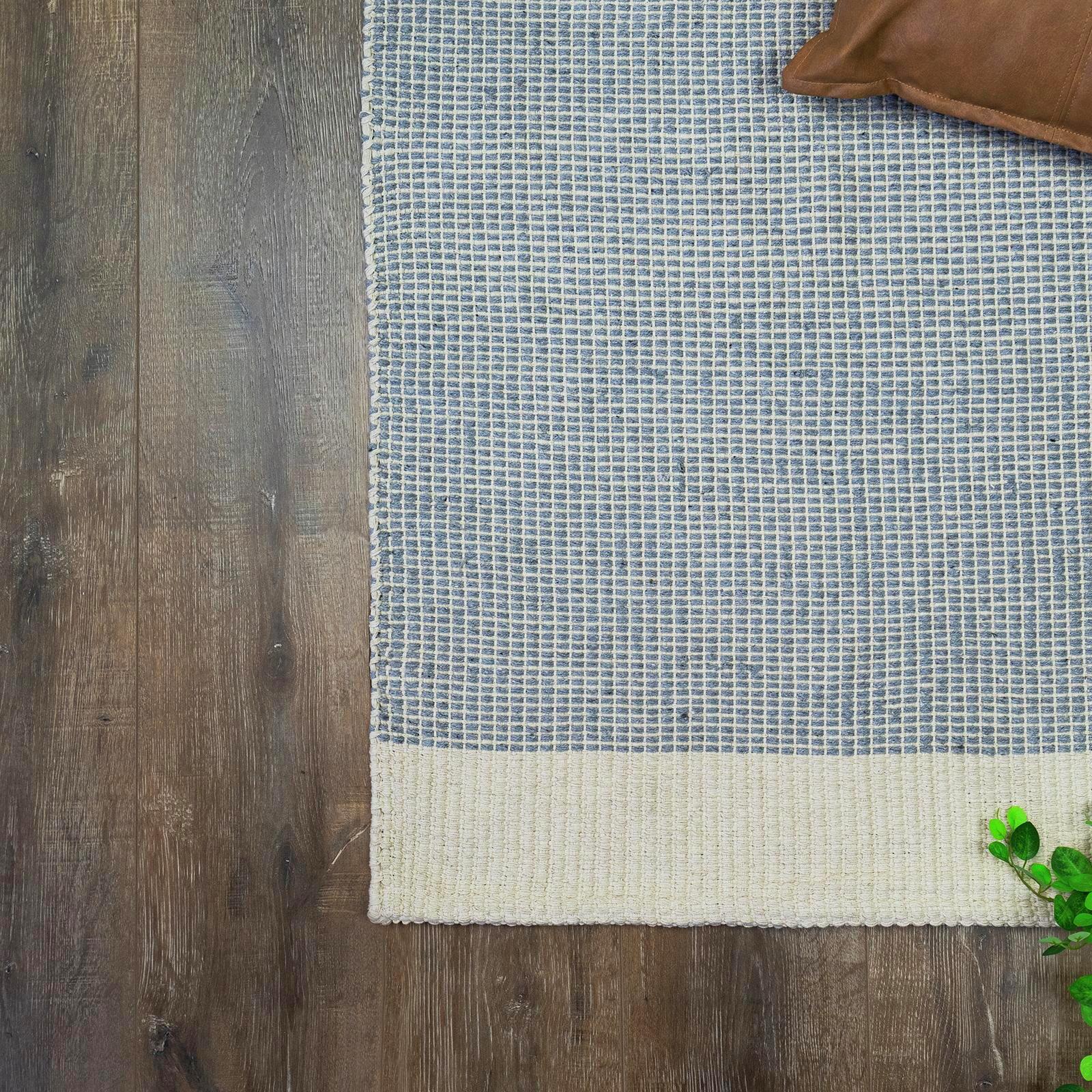 Smart Flooring 180 x 130cm Grey Scandi Cotton Rug Bunnings Australia