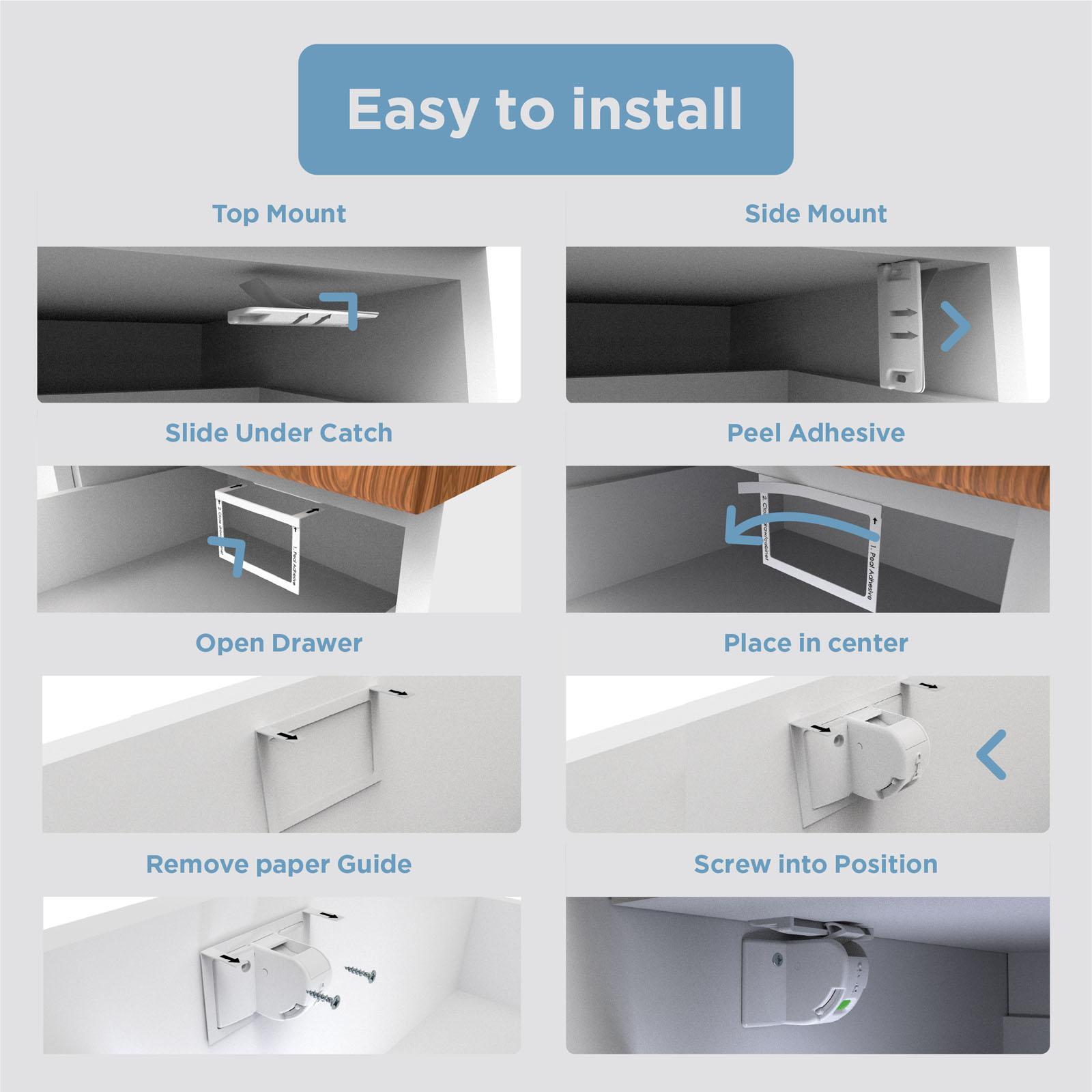 Perma Child Safety Adhesive Locks 2 Pack With 1 Key