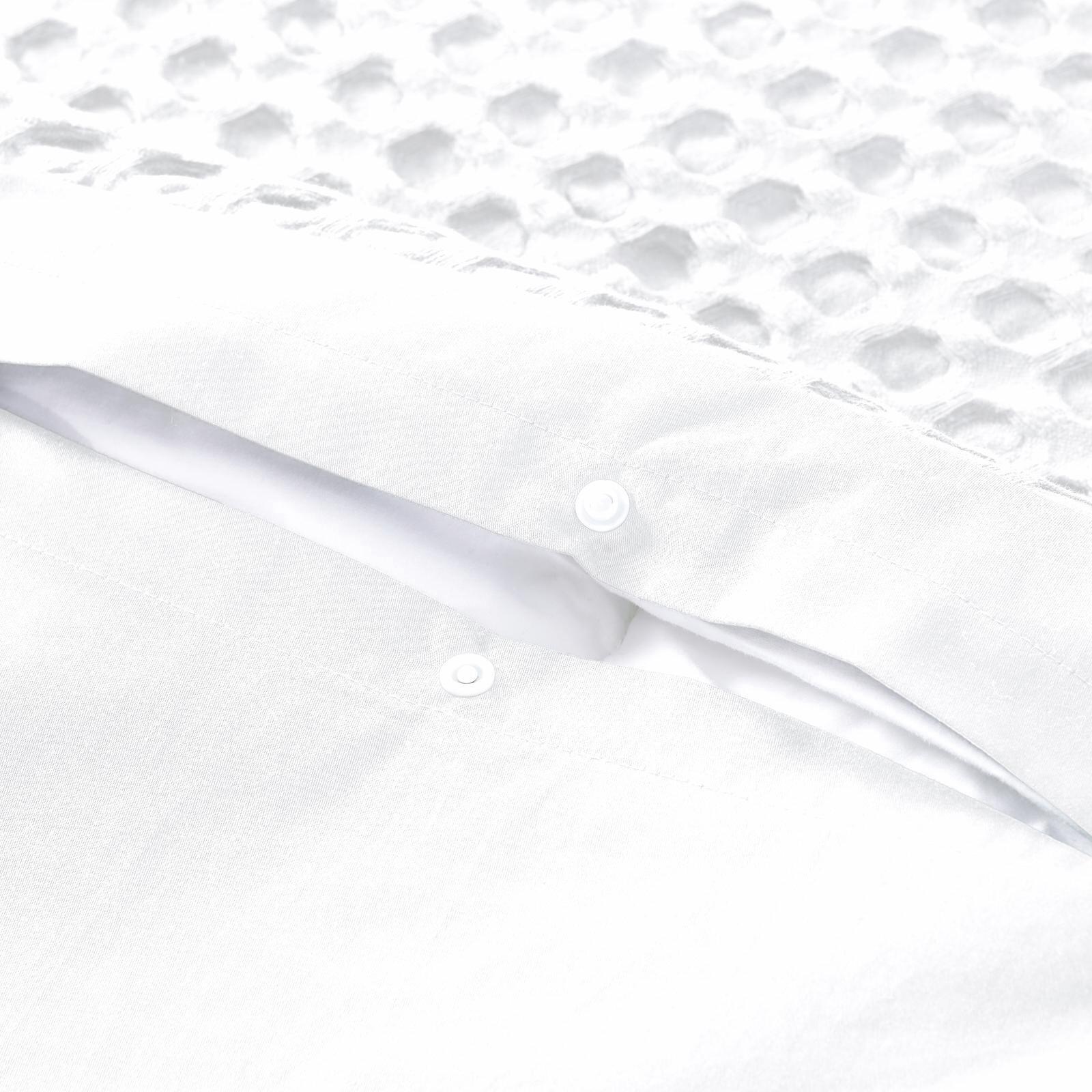 Dreamaker Cotton Waffle Quilt Cover Set White Queen Bed Bunnings