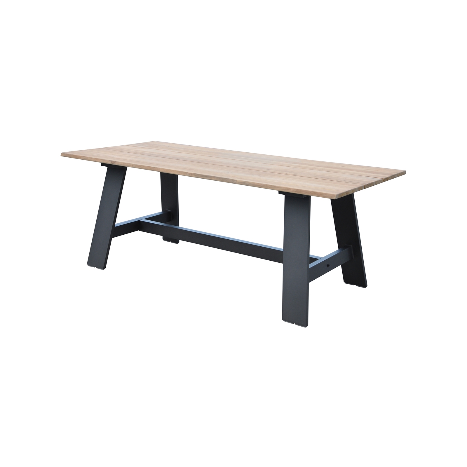 Outdoor Brooklyn 2M Teak Top Dining Table With Aluminium Legs