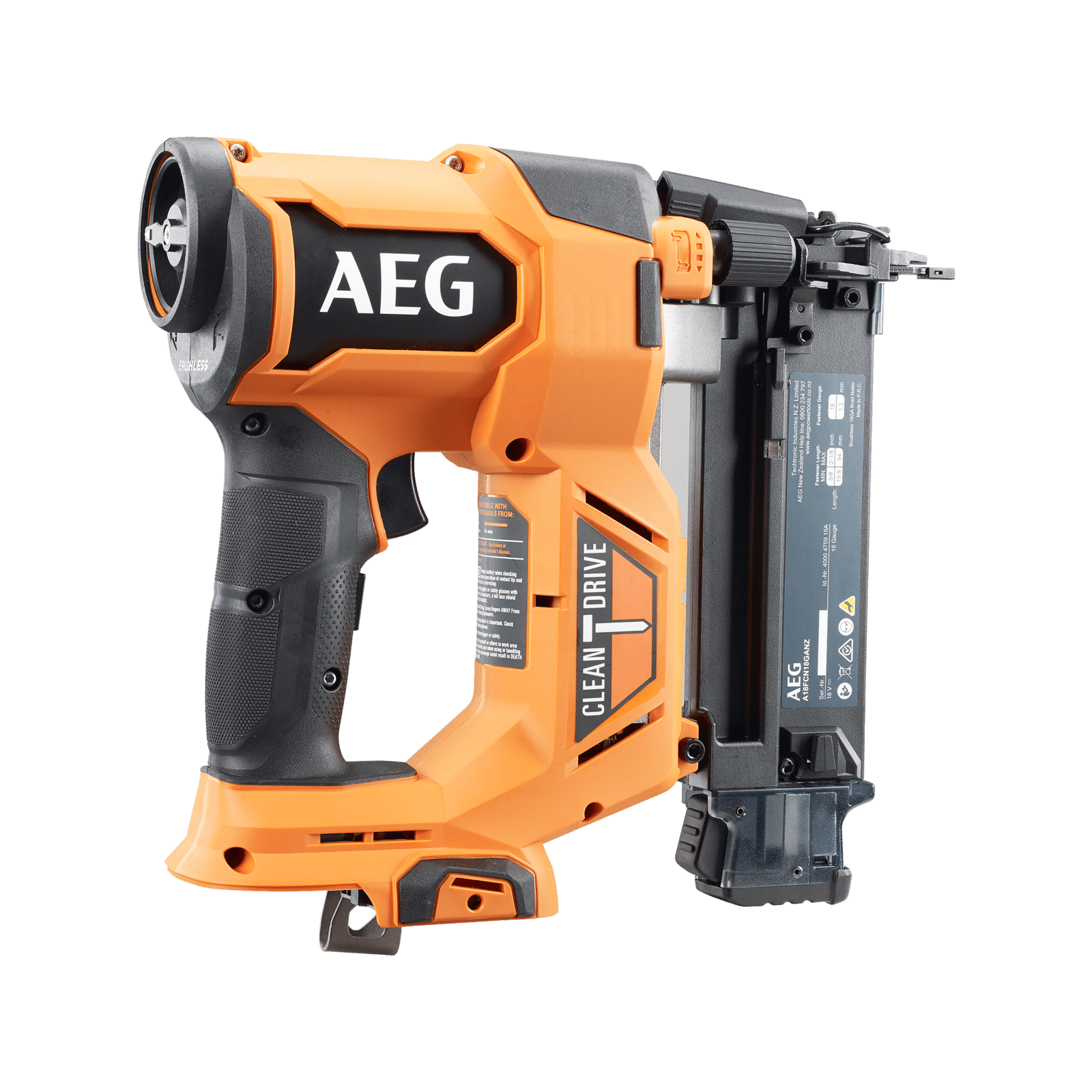 AEG 18V Brushless 18GA Brad Nailer Skin Bunnings New Zealand