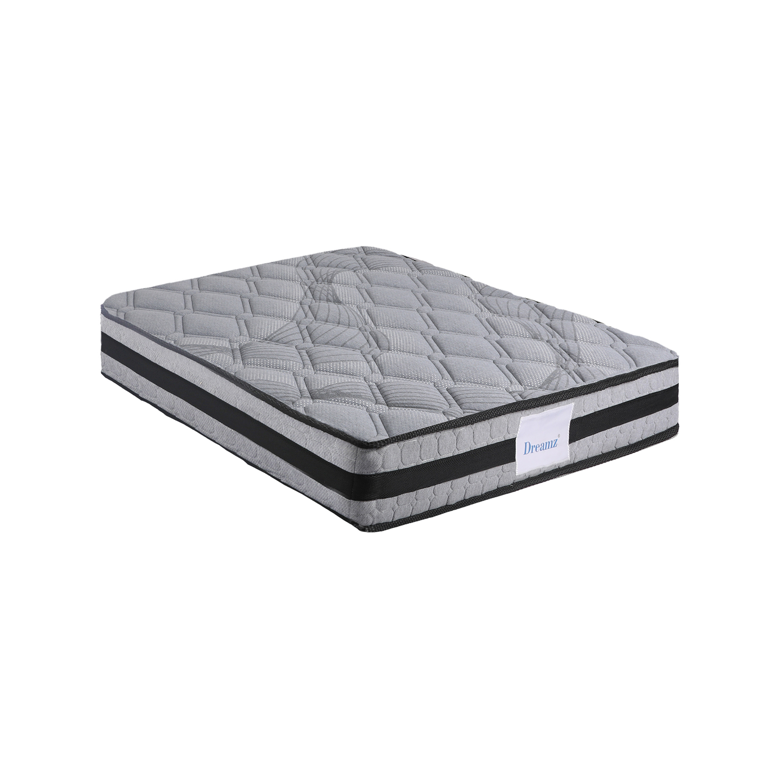 Dreamz Mattress Spring Foam Medium Firm All Size 22CM Double Dark Grey