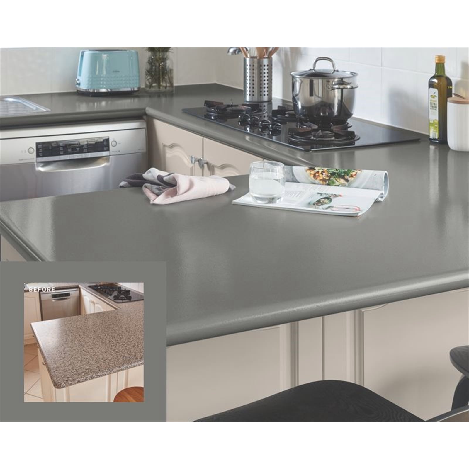 Dulux 1L Satin White Renovation Range Tiles And Benchtops Bunnings