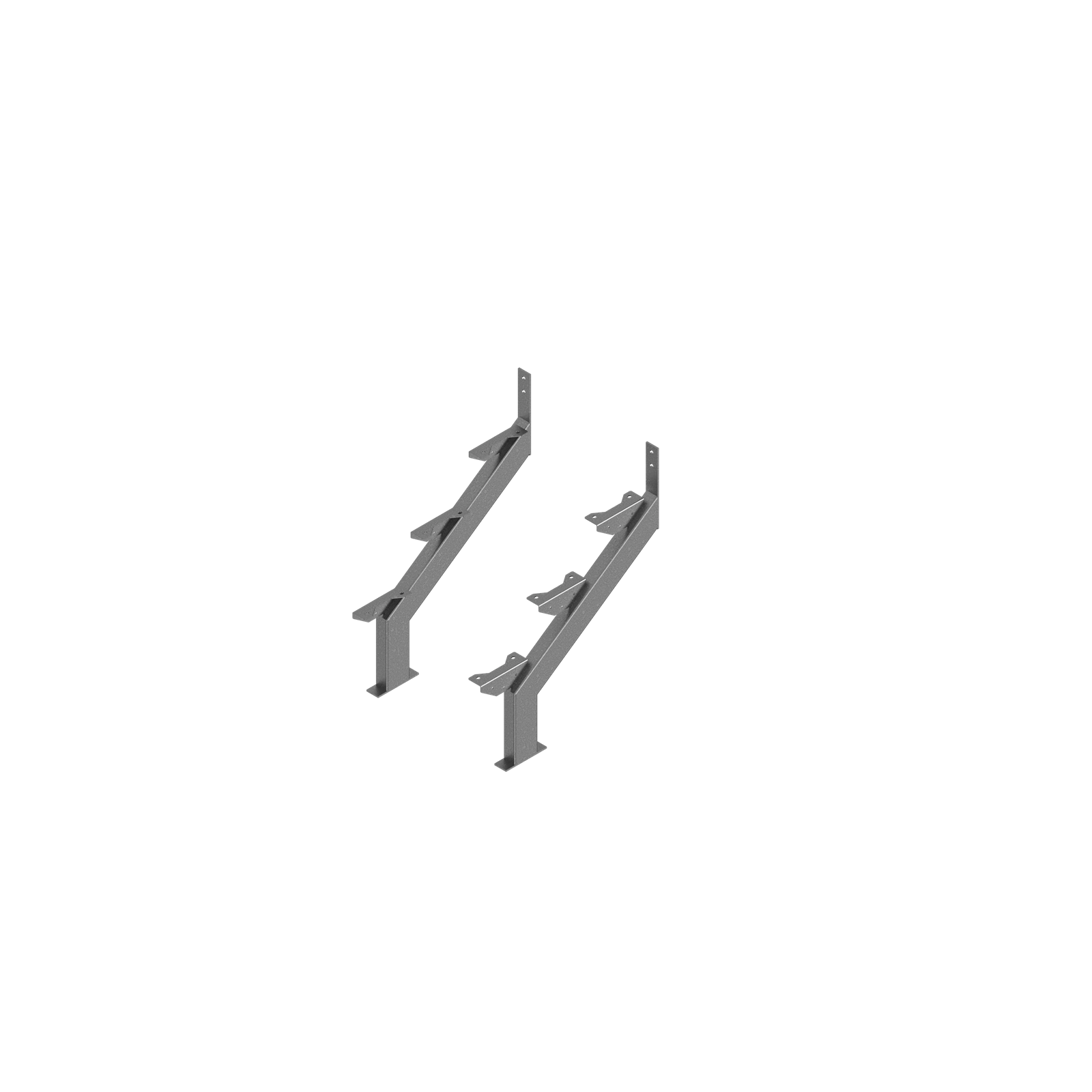 Galintel 3 Tread Heavy Duty Galvanised Steel Stair Stringer 2 Pack