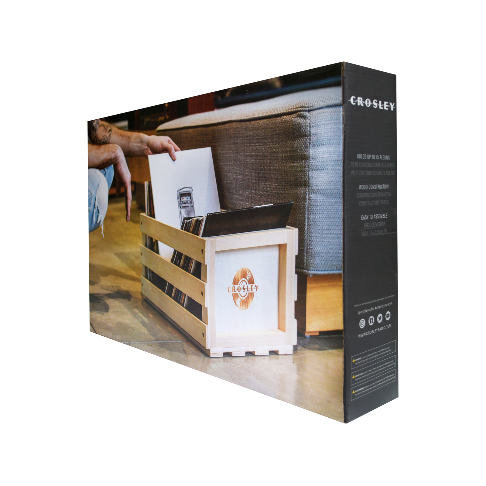 Crosley Record Storage Crate Bunnings Australia