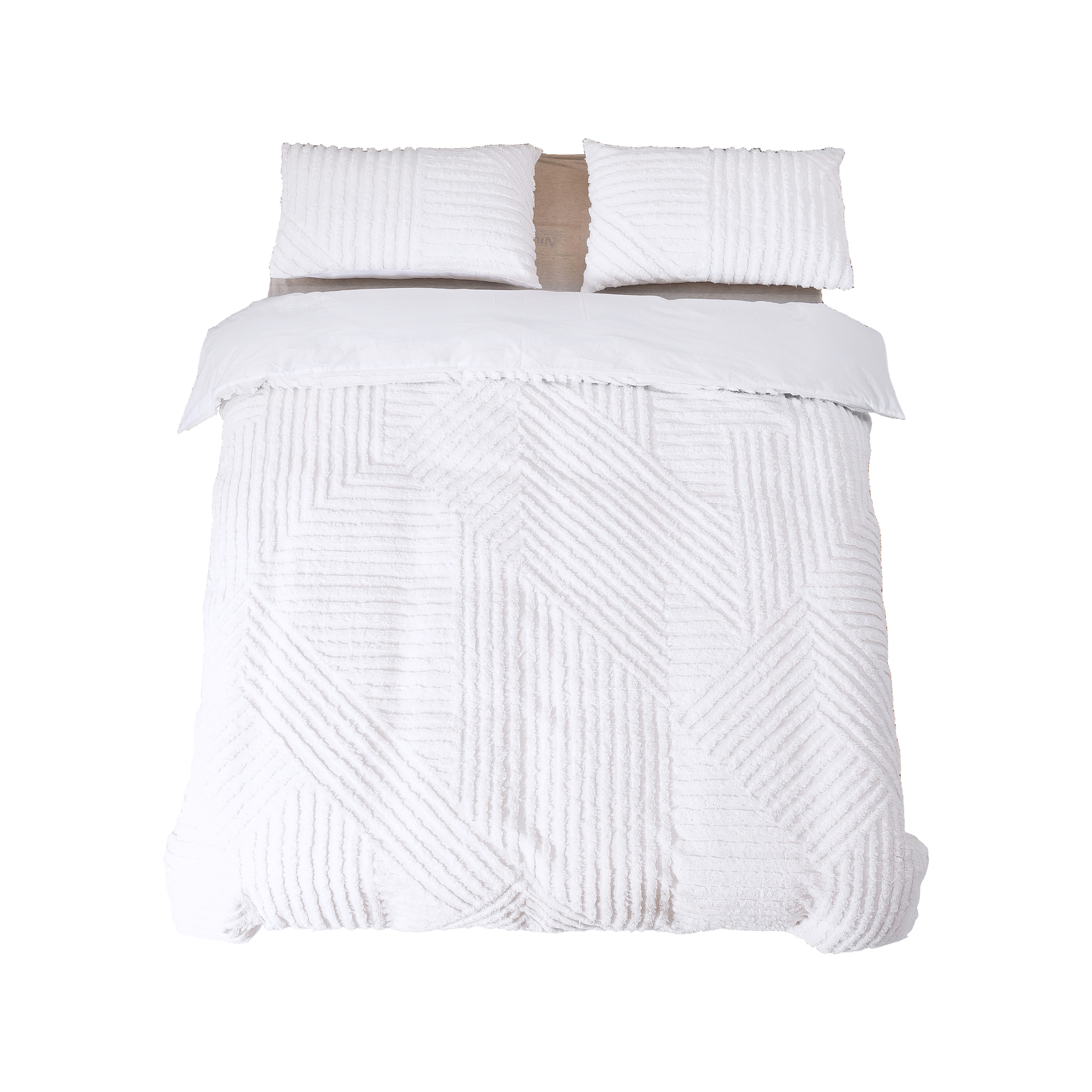 Dreamaker Tufted Washed Vintage Cotton Quilt Cover Set Evie Super