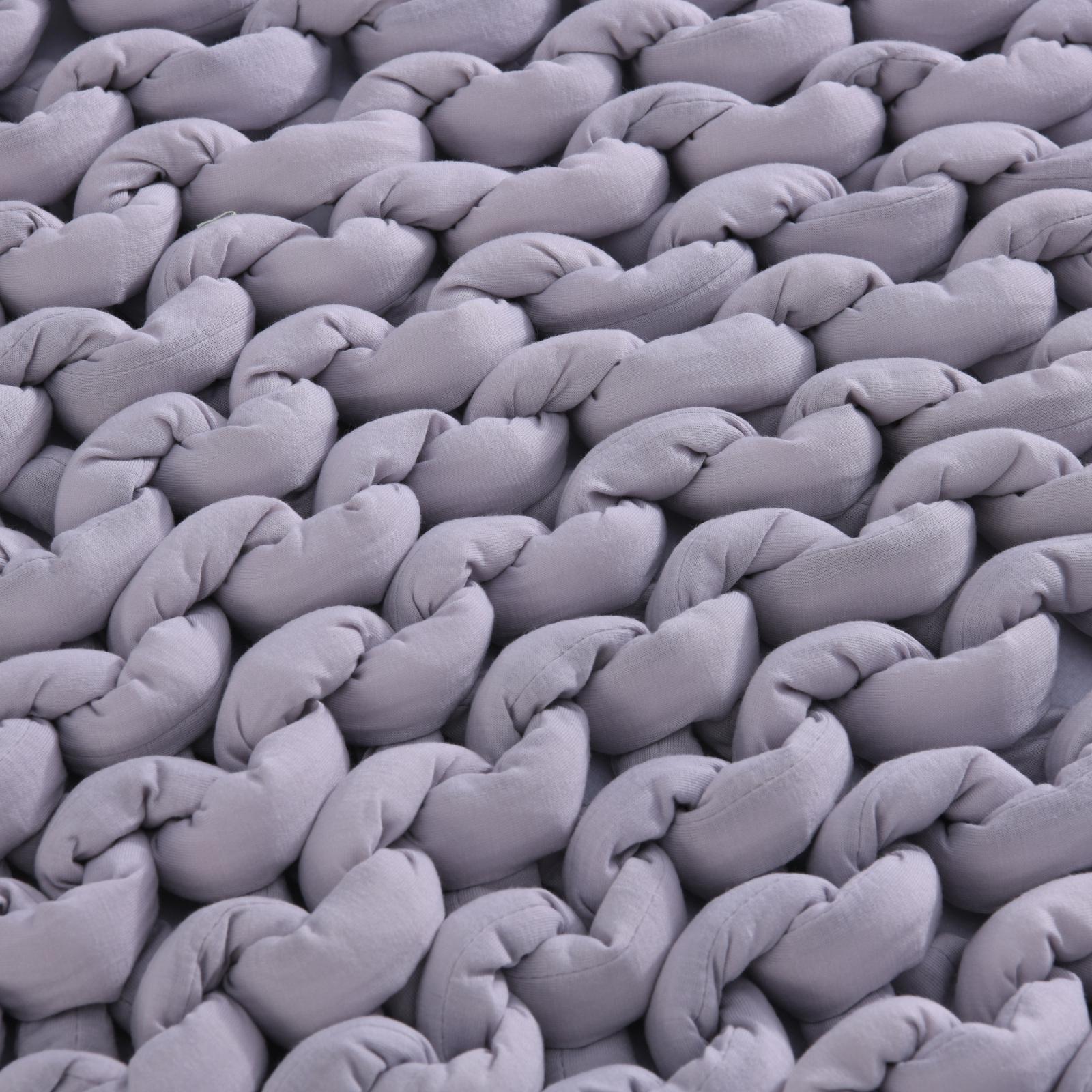 Serene Hand Woven Knitted Weighted Blanket Light Grey (150x200cm 7kg