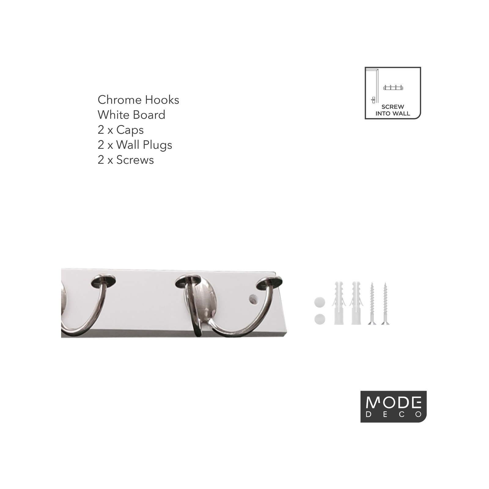 Perma Form 4 Brushed Nickel Hooks On White Board Bunnings New Zealand