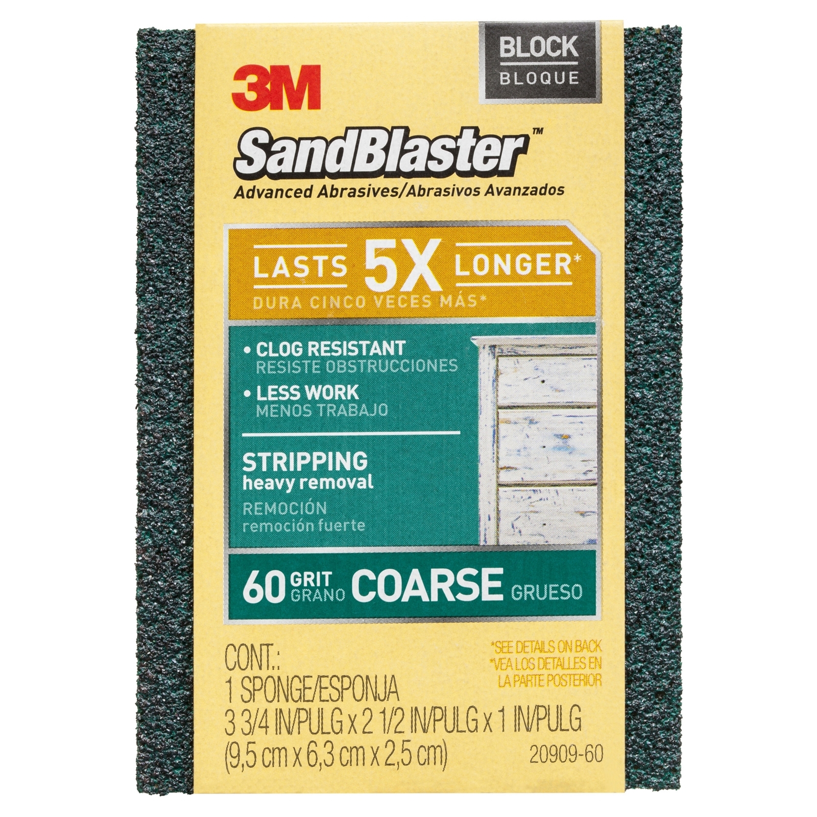 Sandblaster™ 60 Grit Coarse Paint Stripping Sanding Sponge Bunnings