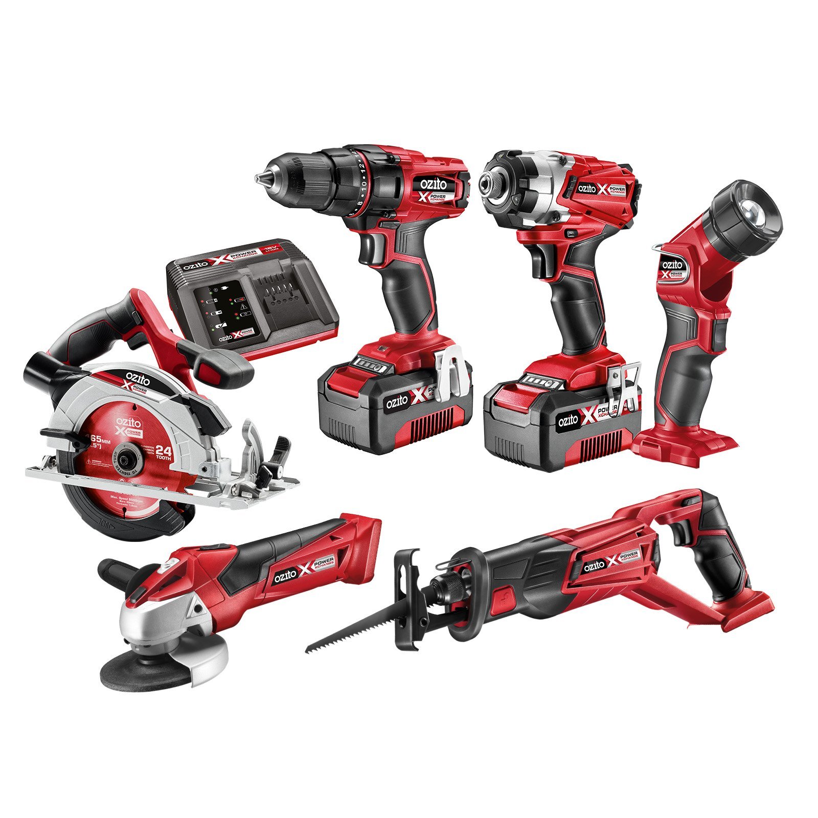 Ozito PXC 18V Cordless 6 Piece Kit Bunnings Australia
