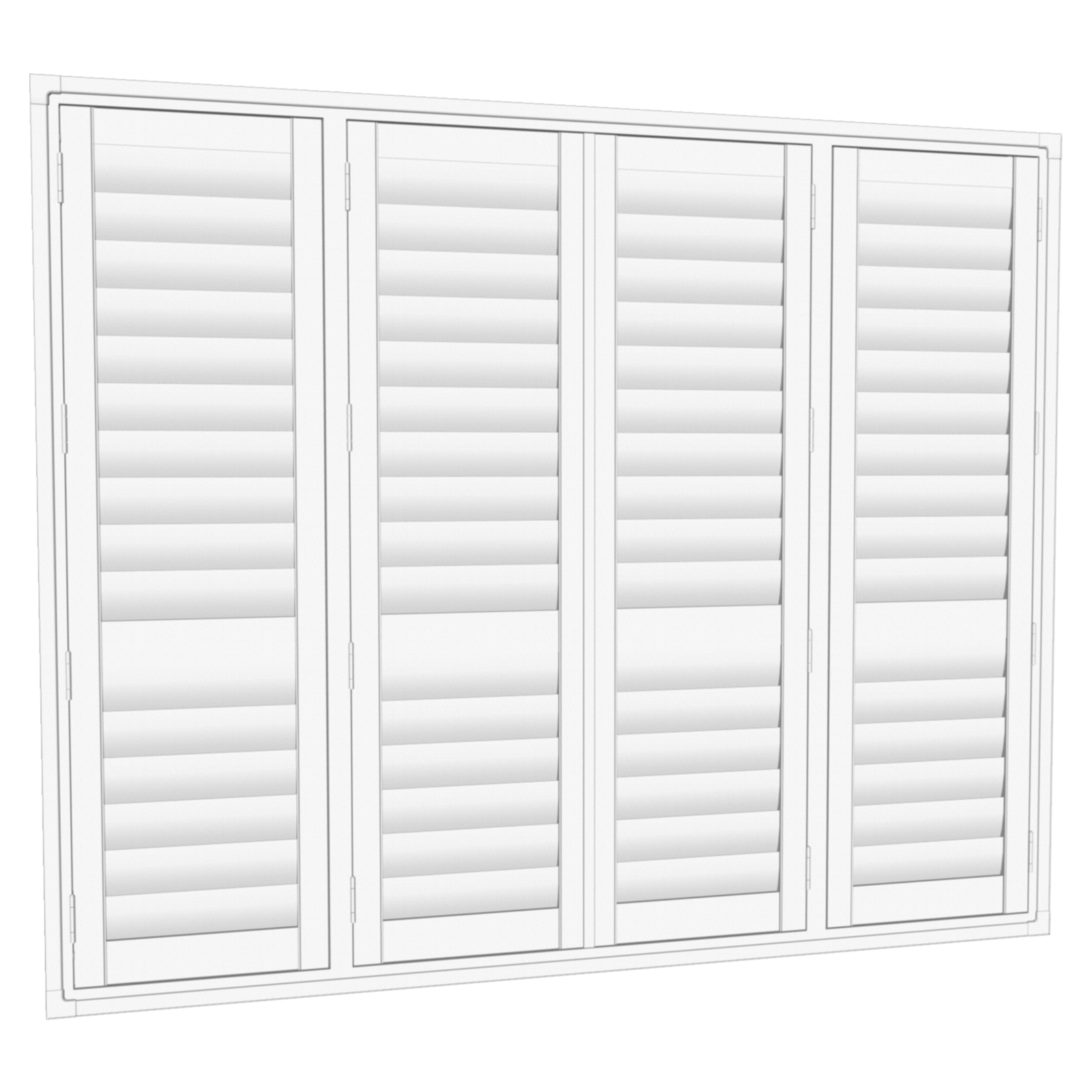 EasyAS 1810 x 1500mm White Adjustable Plantation Shutter Bunnings New