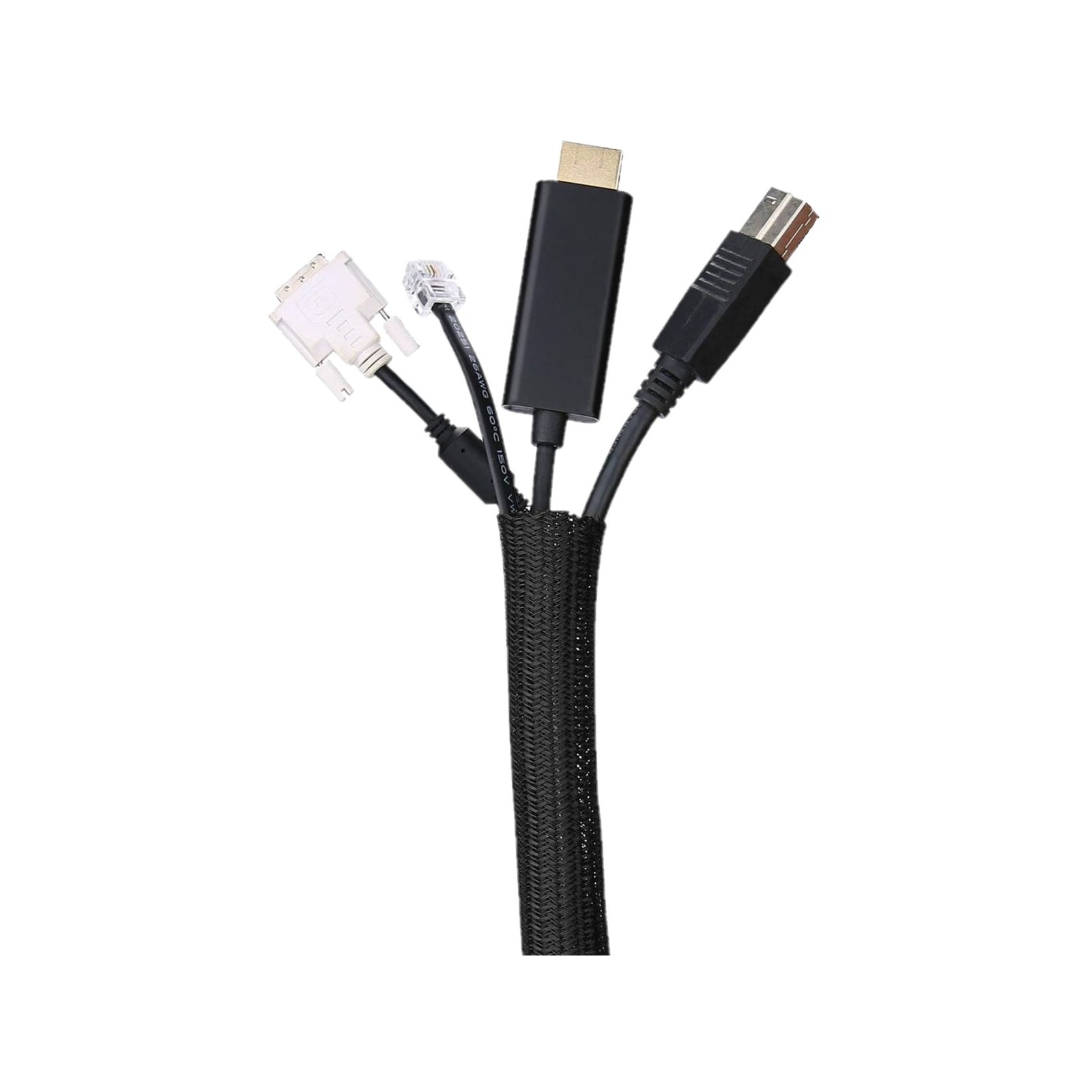 Click 6mm x 2m Braided Wrap Cable Management Sleeve Bunnings Australia