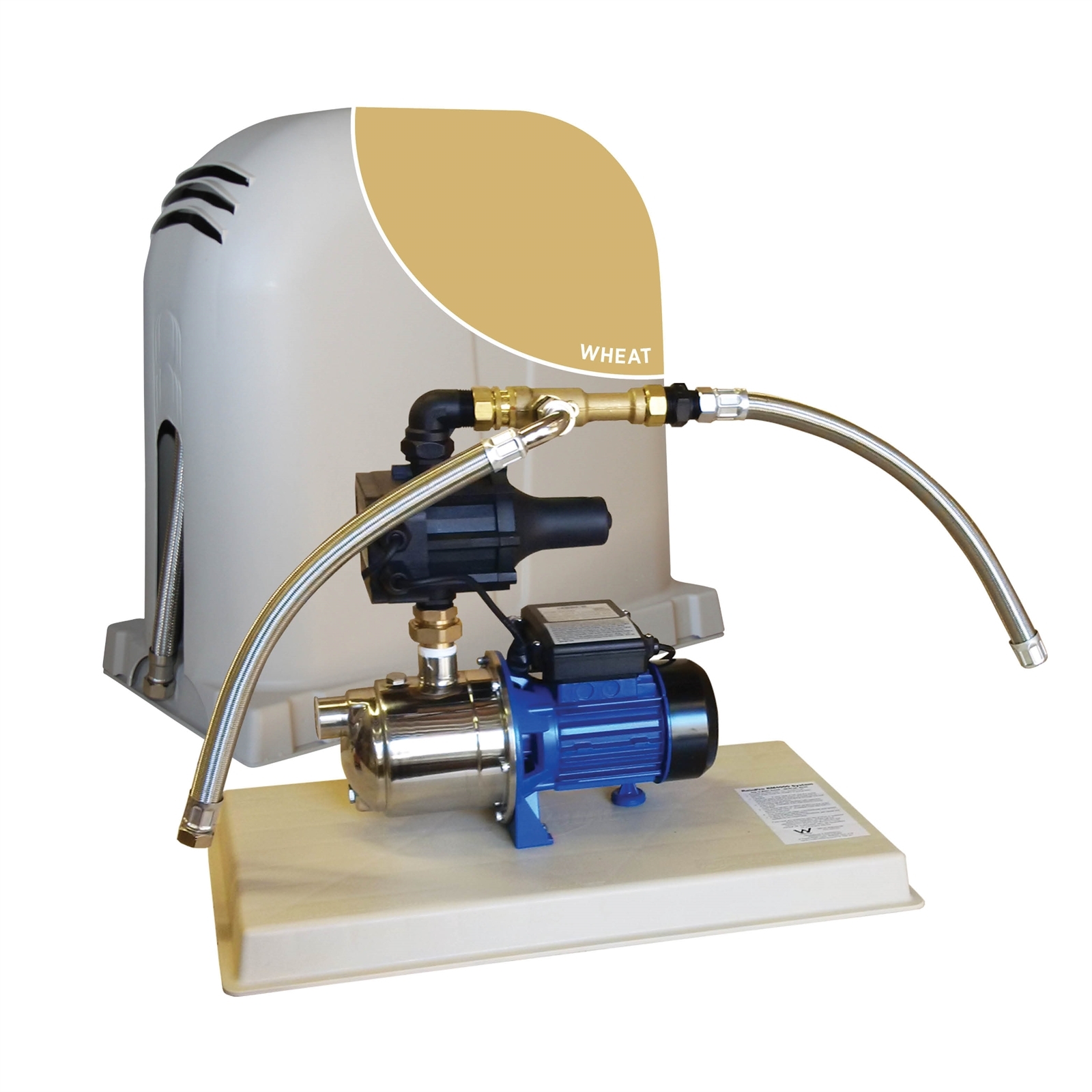 REEFE Wheat Rain To Mains System With Pressure Pump, Poly Cover And