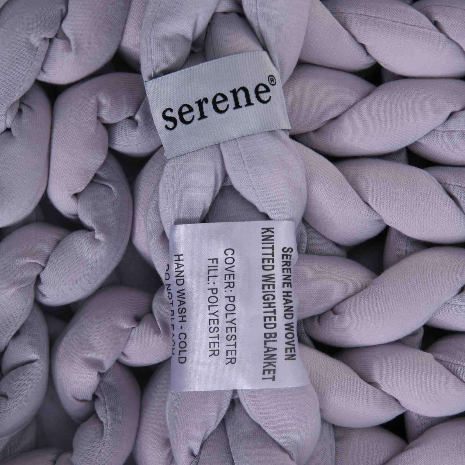 Serene Hand Woven Knitted Weighted Blanket Light Grey (150x200cm 7kg