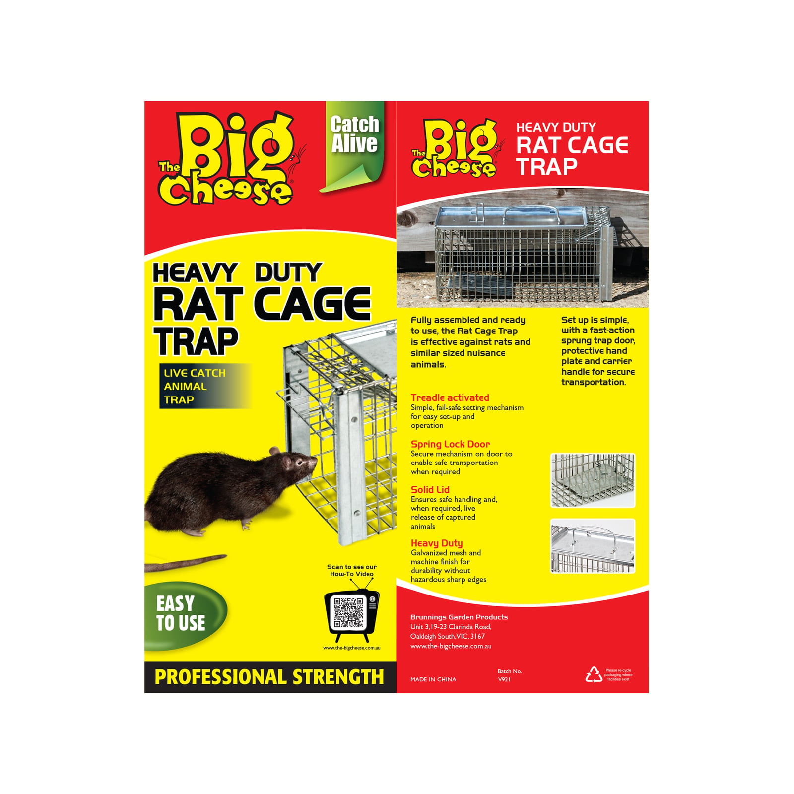The Big Cheese Rat Cage Trap Bunnings Australia