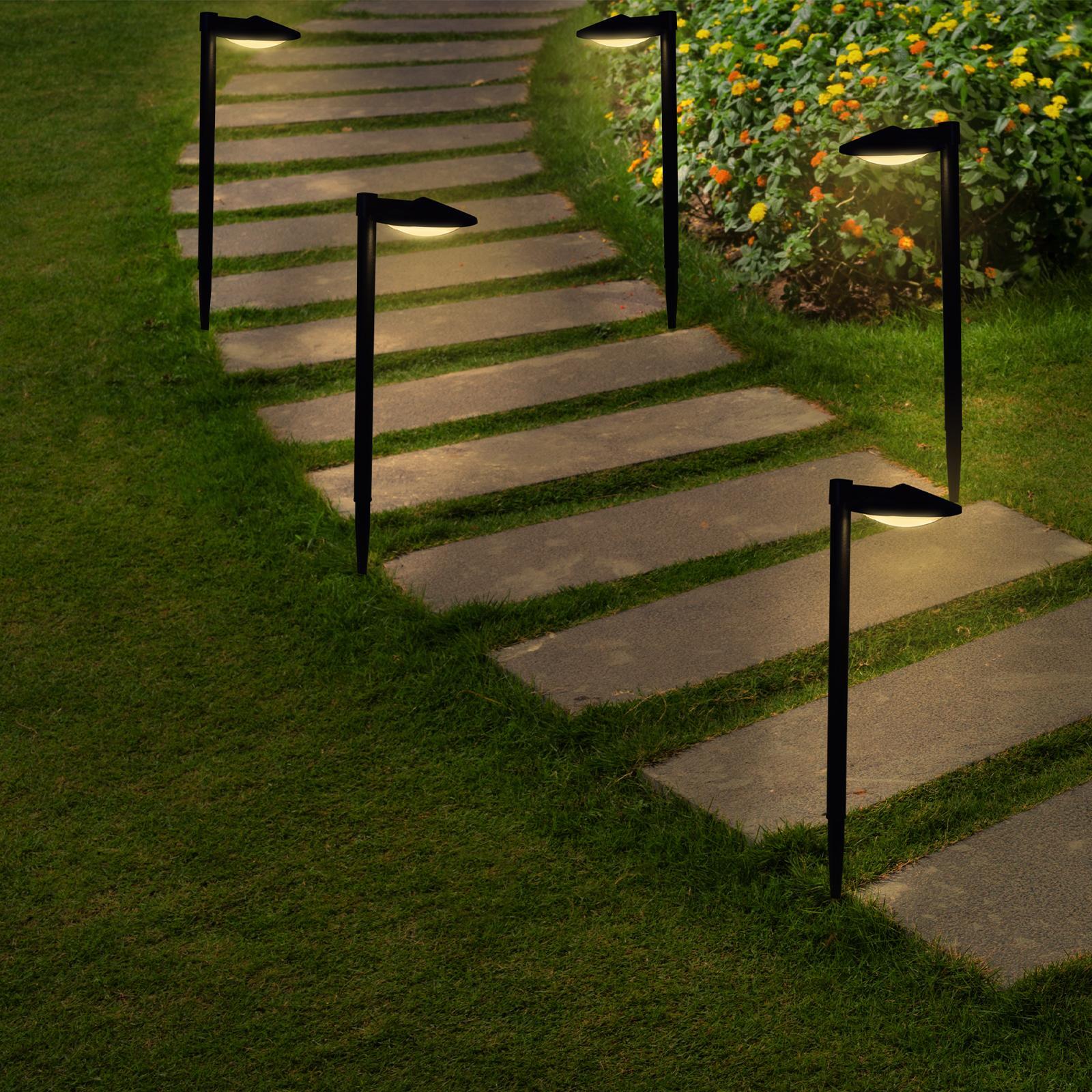 Click 42cm Black Hudson Solar LED Pathway Light Bunnings Australia