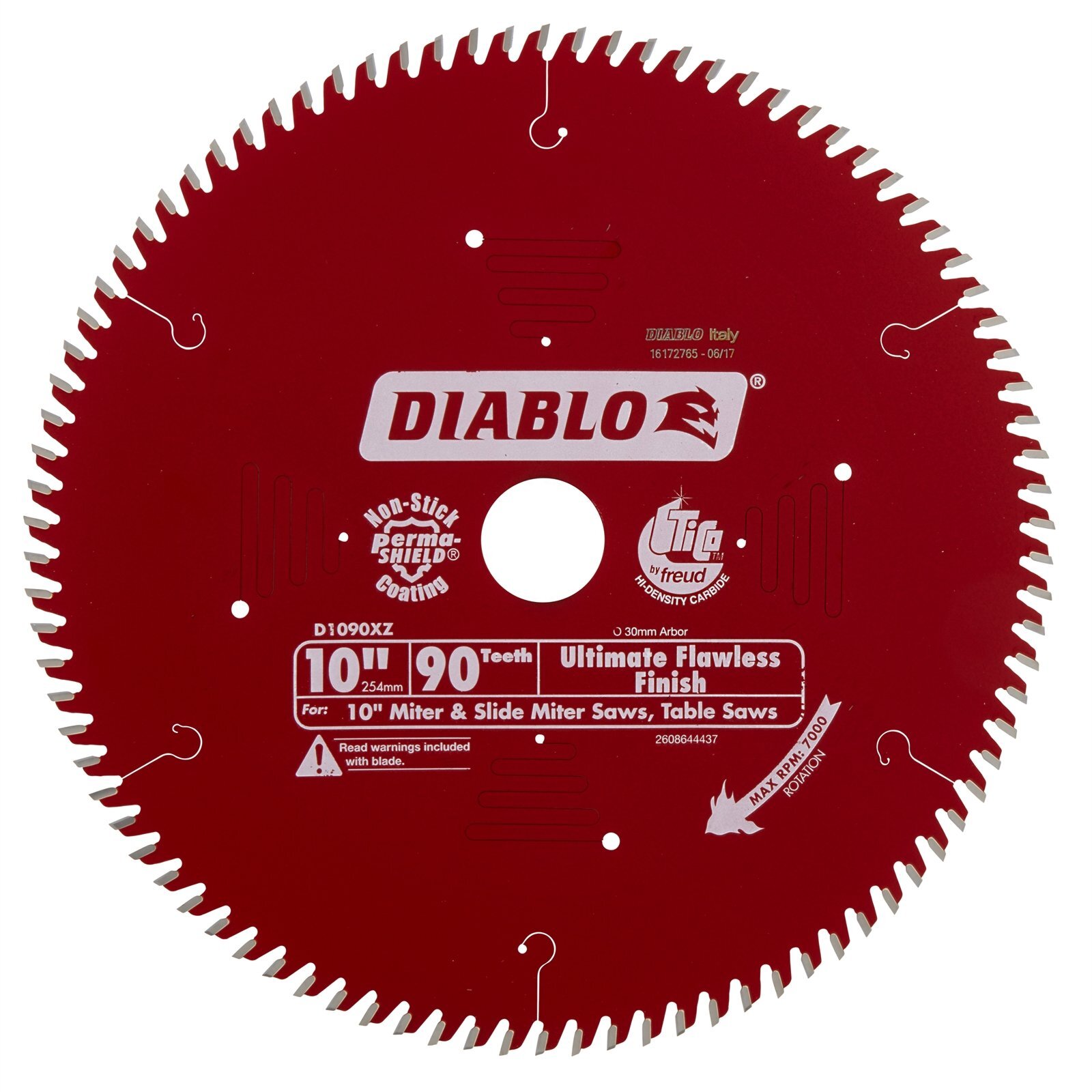 Diablo 254mm 10" 90 Teeth Ultimate Flawless Finish Circular Saw Blade