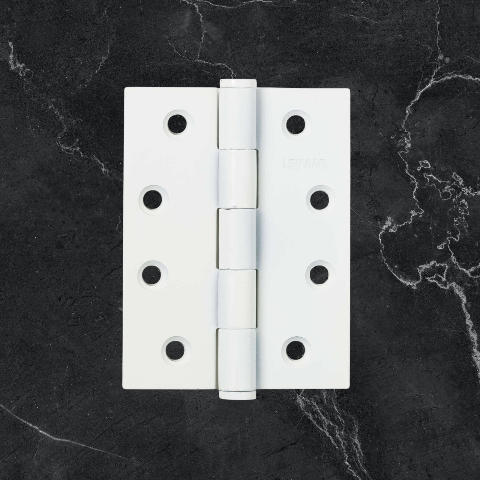Lemaar 100 x 75 x 2.5mm White Fixed Pin Flat Tip Hinge Bunnings Australia