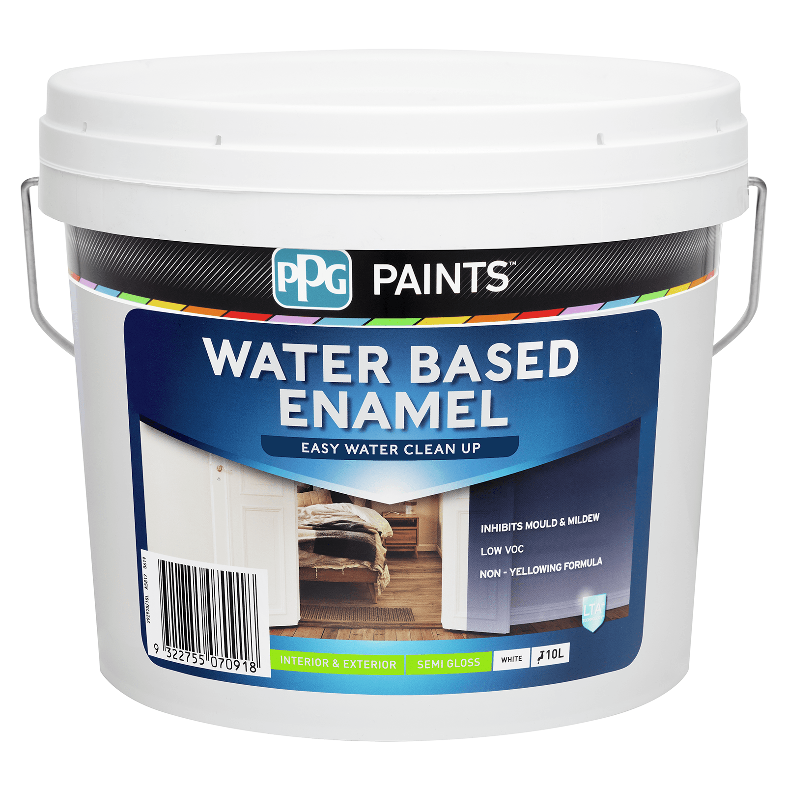 PPG Paints White Semi Gloss Water Based Enamel Paint Bunnings New Zealand