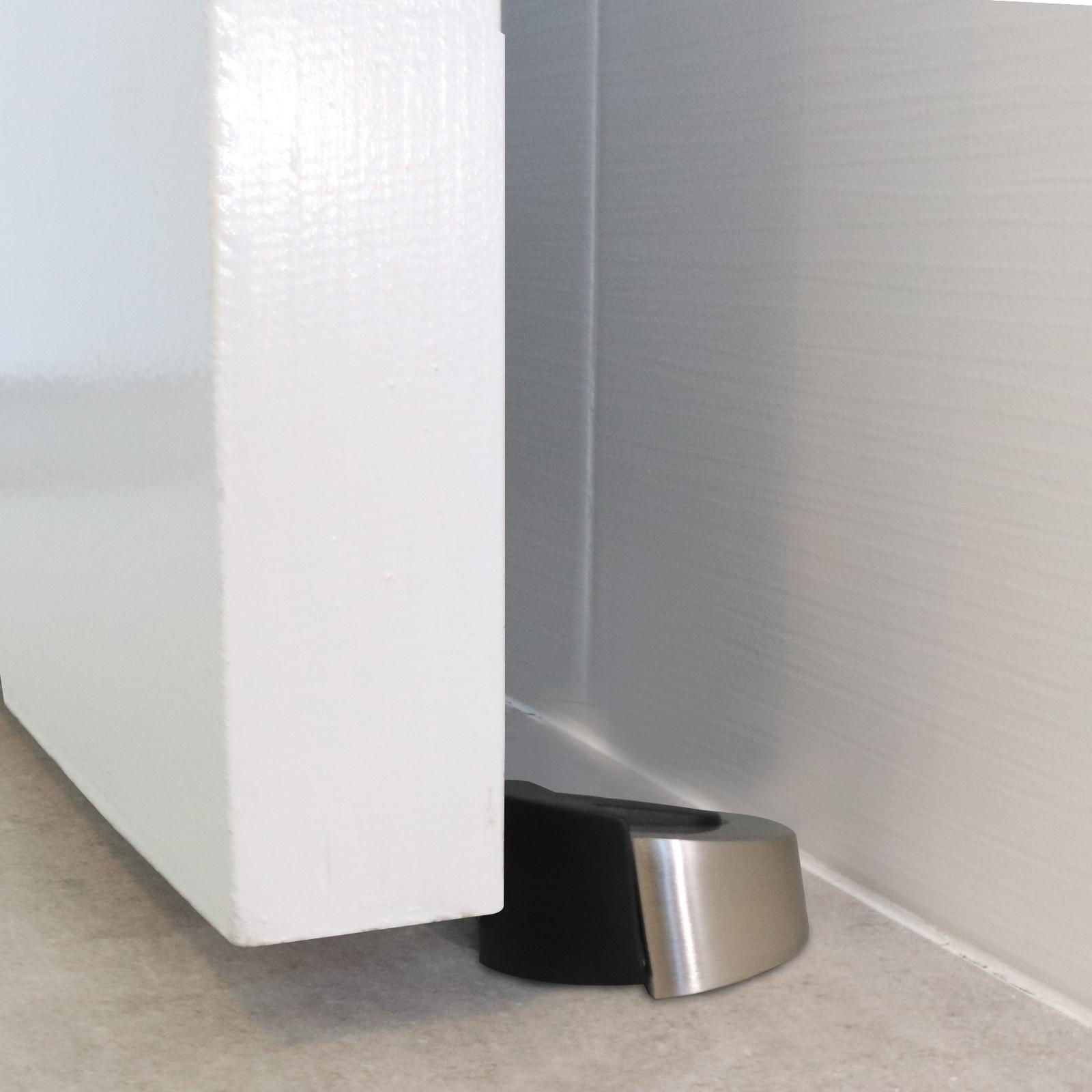 Adoored Satin Chrome Short Half Rubber Door Stop Bunnings New Zealand