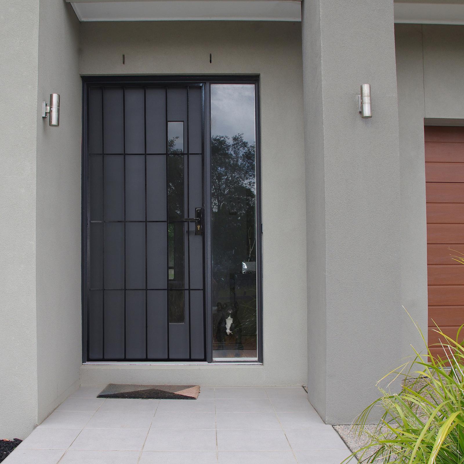 Pillar Black 2032 x 813 Classic Steel Frame Met Screen Door Bunnings