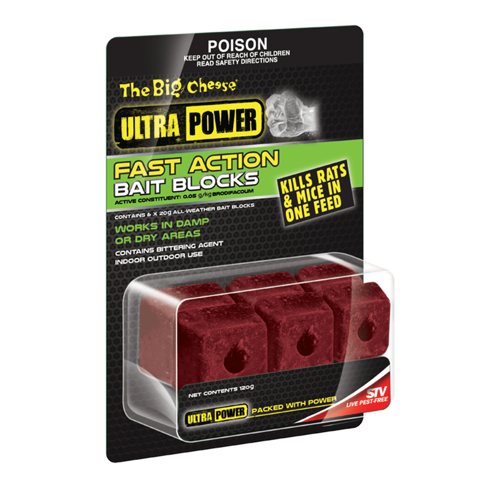 The Big Cheese 120g Ultra Power Fast Action Bait Blocks 6 Pack