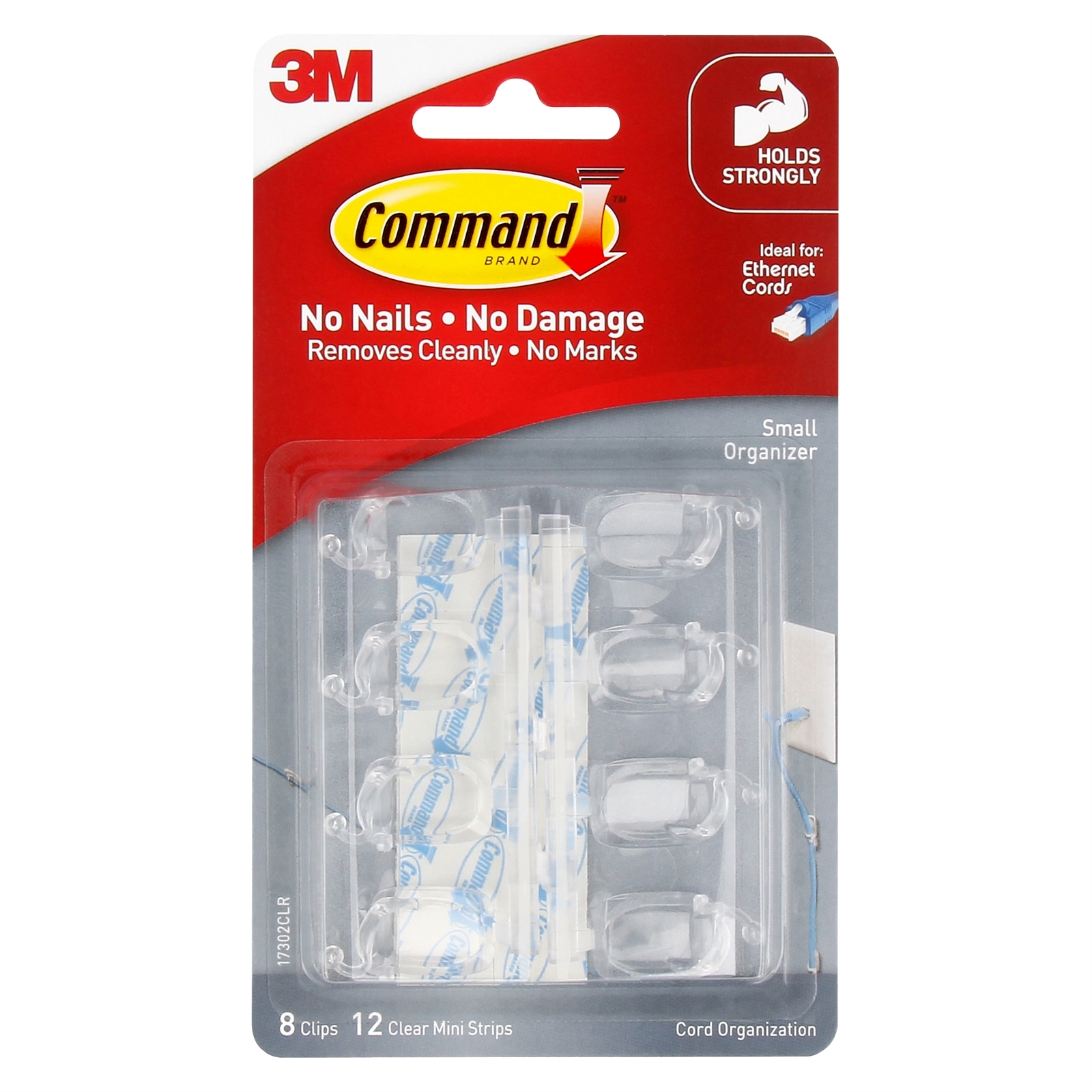 Command™ Small Clear Cord Organiser Strips Bunnings New Zealand