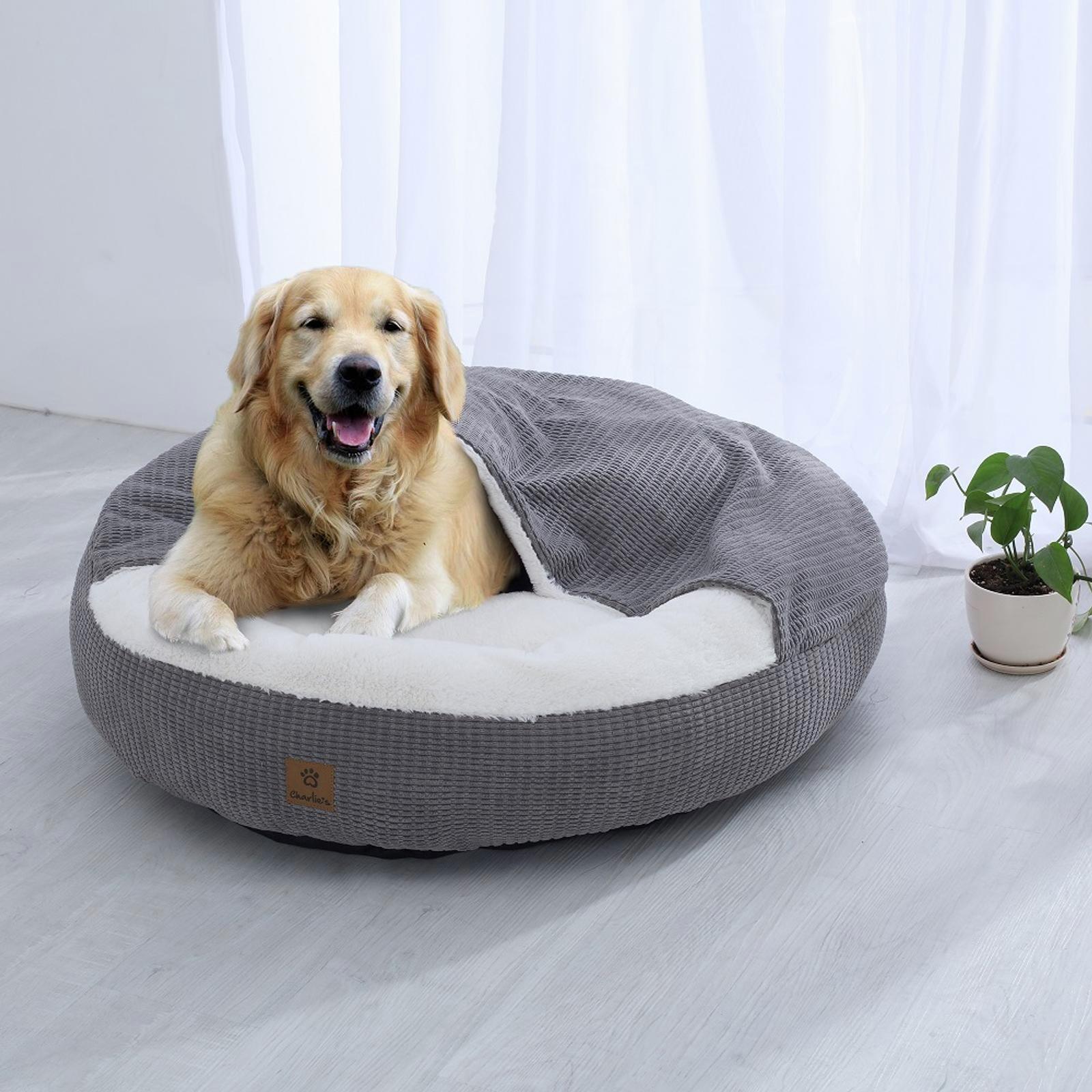 Charlie's Pet Hooded Dog Nest Grey Extra Large Bunnings Australia