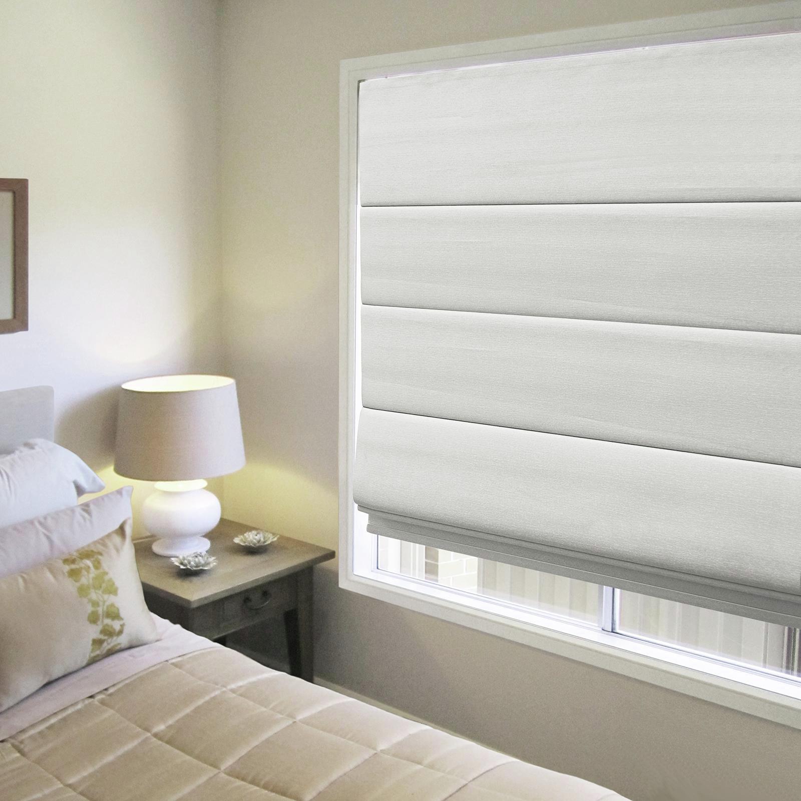 Windoware Charm Blockout Roman Blind White 2100mm x 2100mm Bunnings