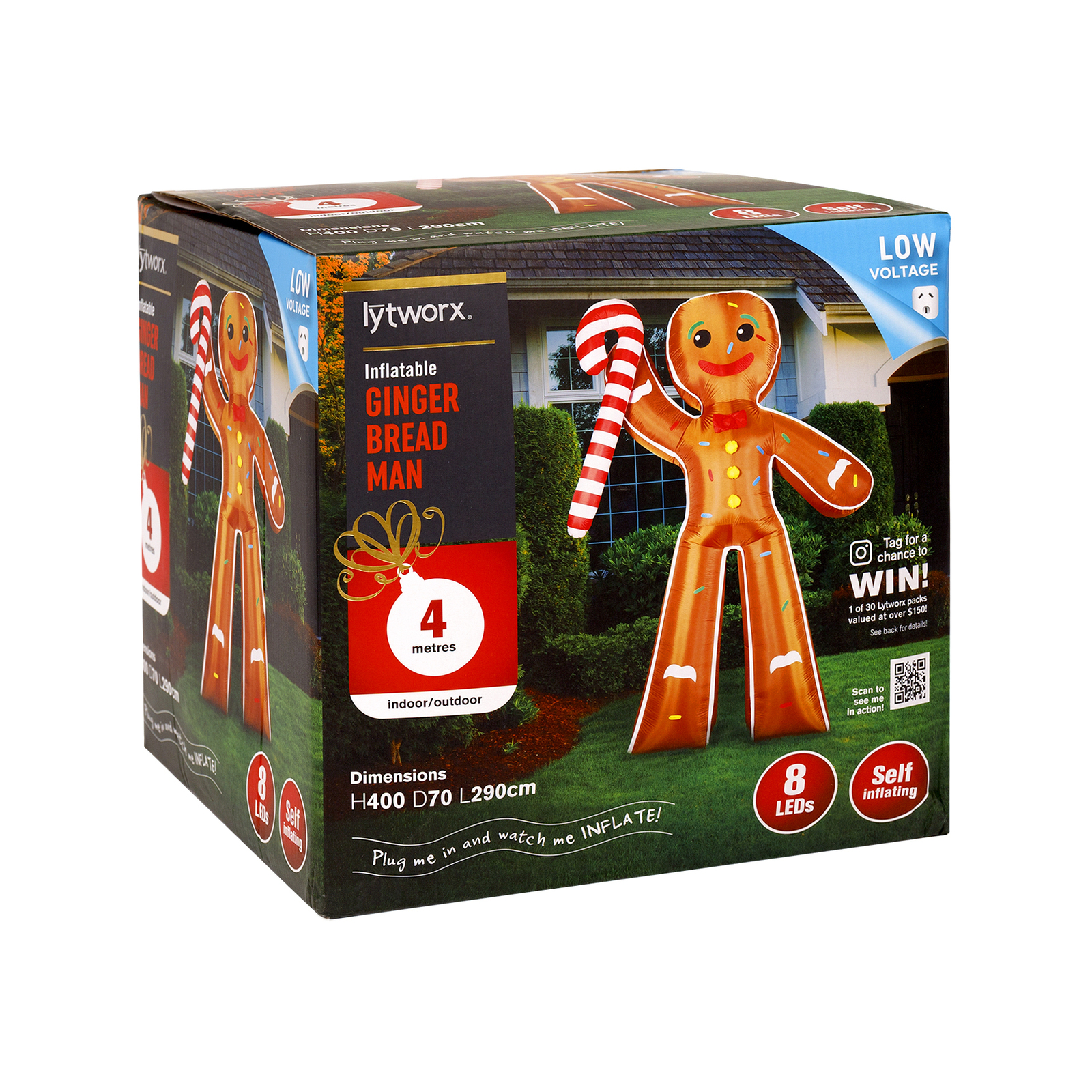 Lytworx 4m Inflatable Gingerbread Man Bunnings Australia