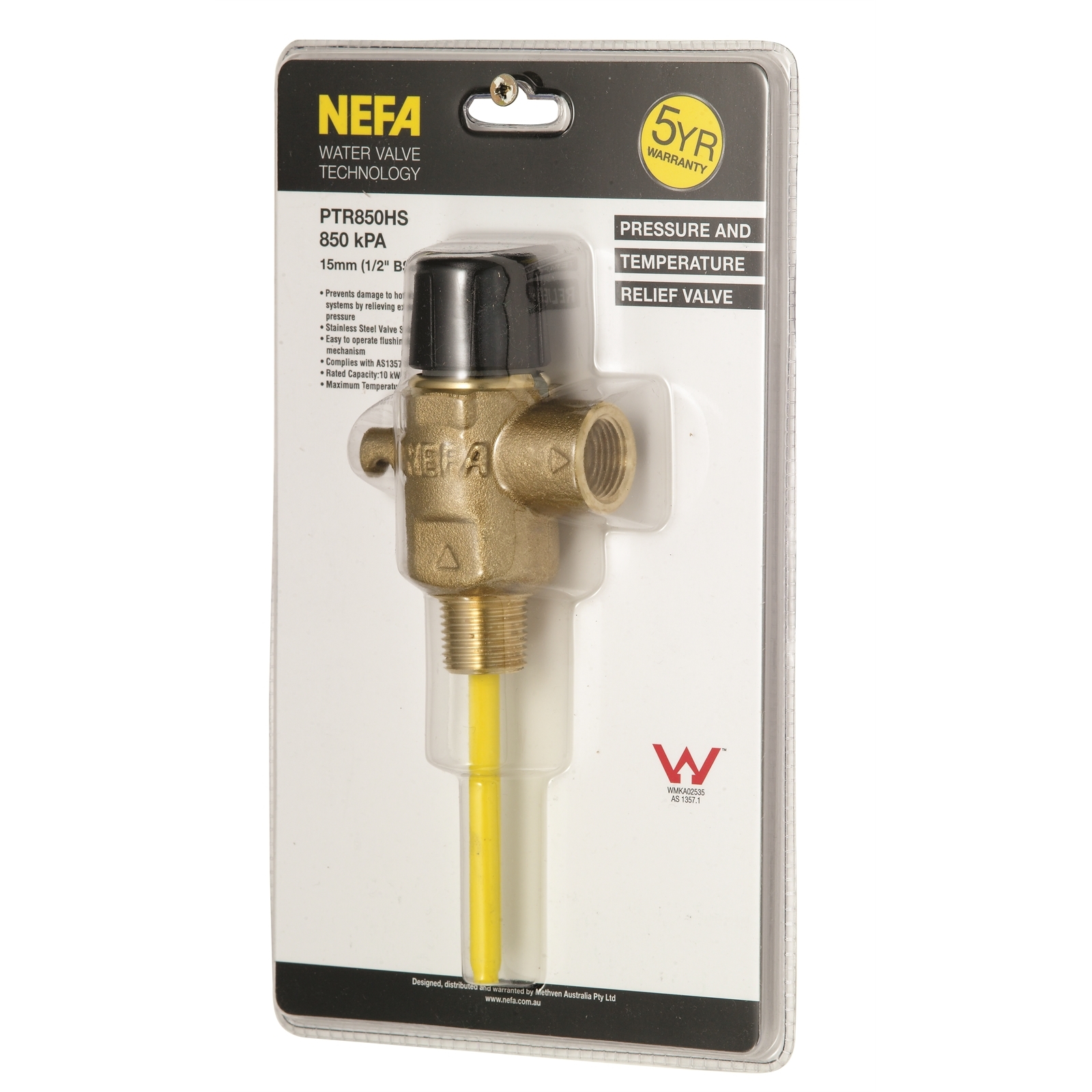 Valve Press&temp Relief Nefa 15mm 850kpa Ptr850hs Bunnings Australia