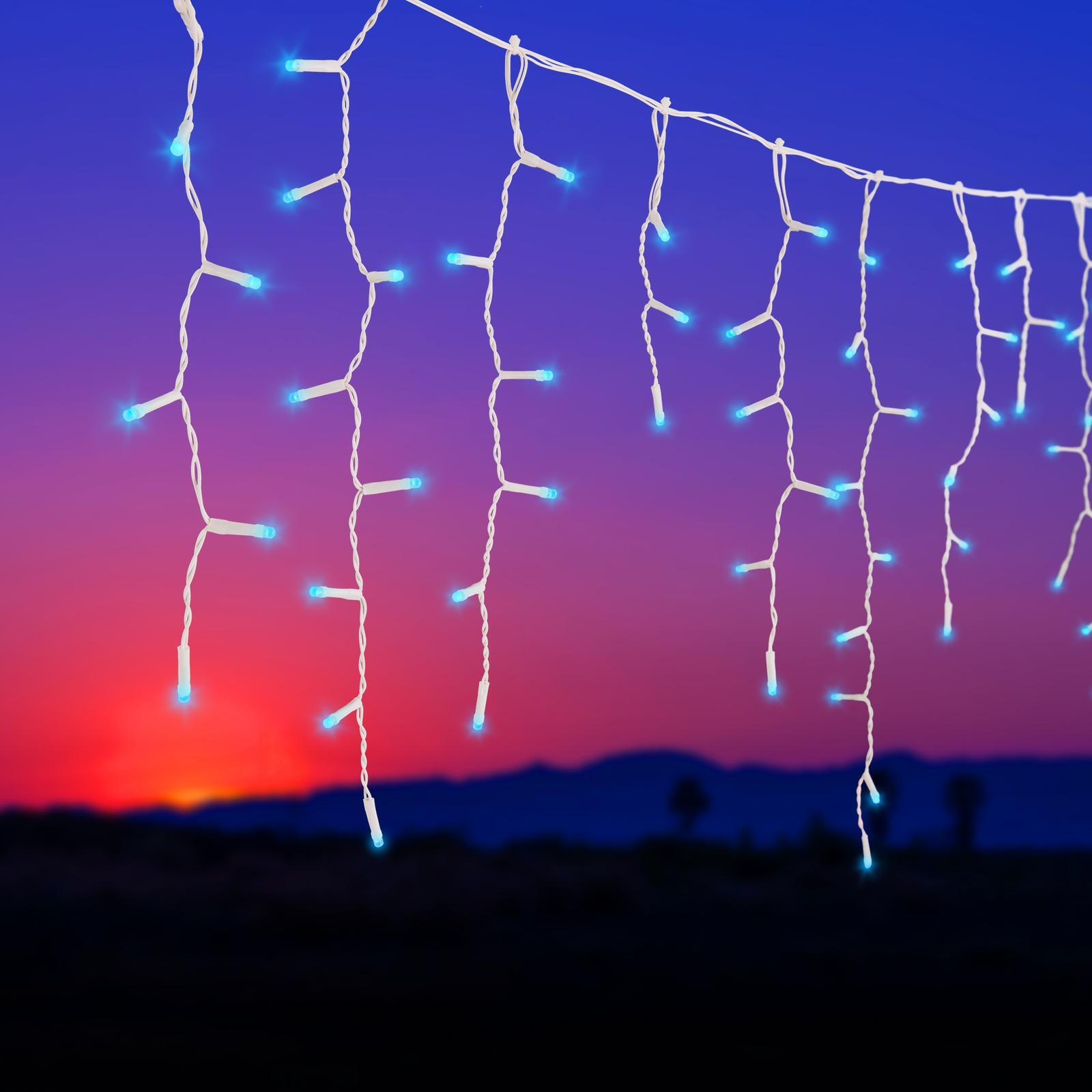 Lytworx 384 Solar Colour Switch LED Icicle Lights Bunnings Australia