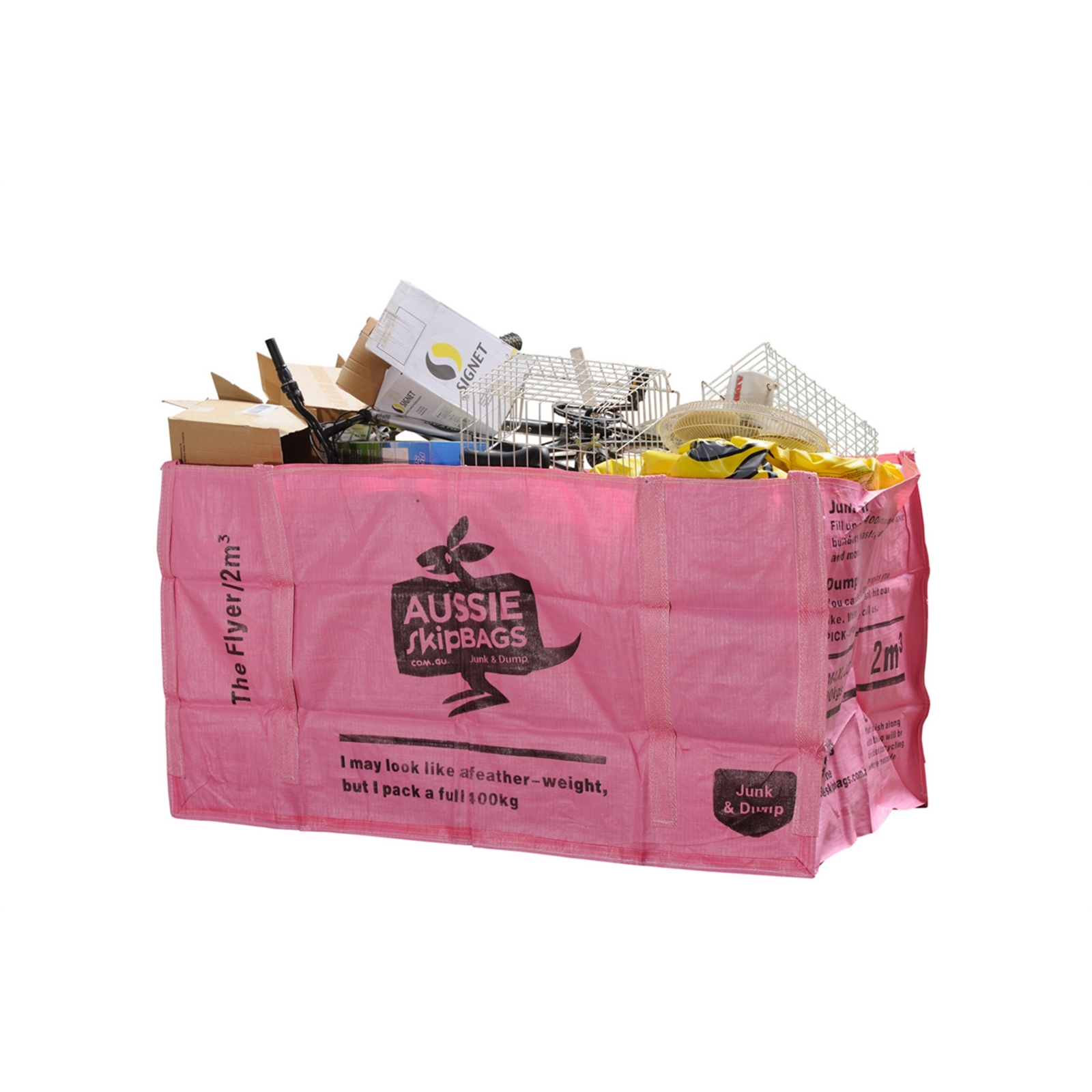 Aussie Skip Bags 2 x 1 x 1m Disposable Bag The Flyer 400kg Max