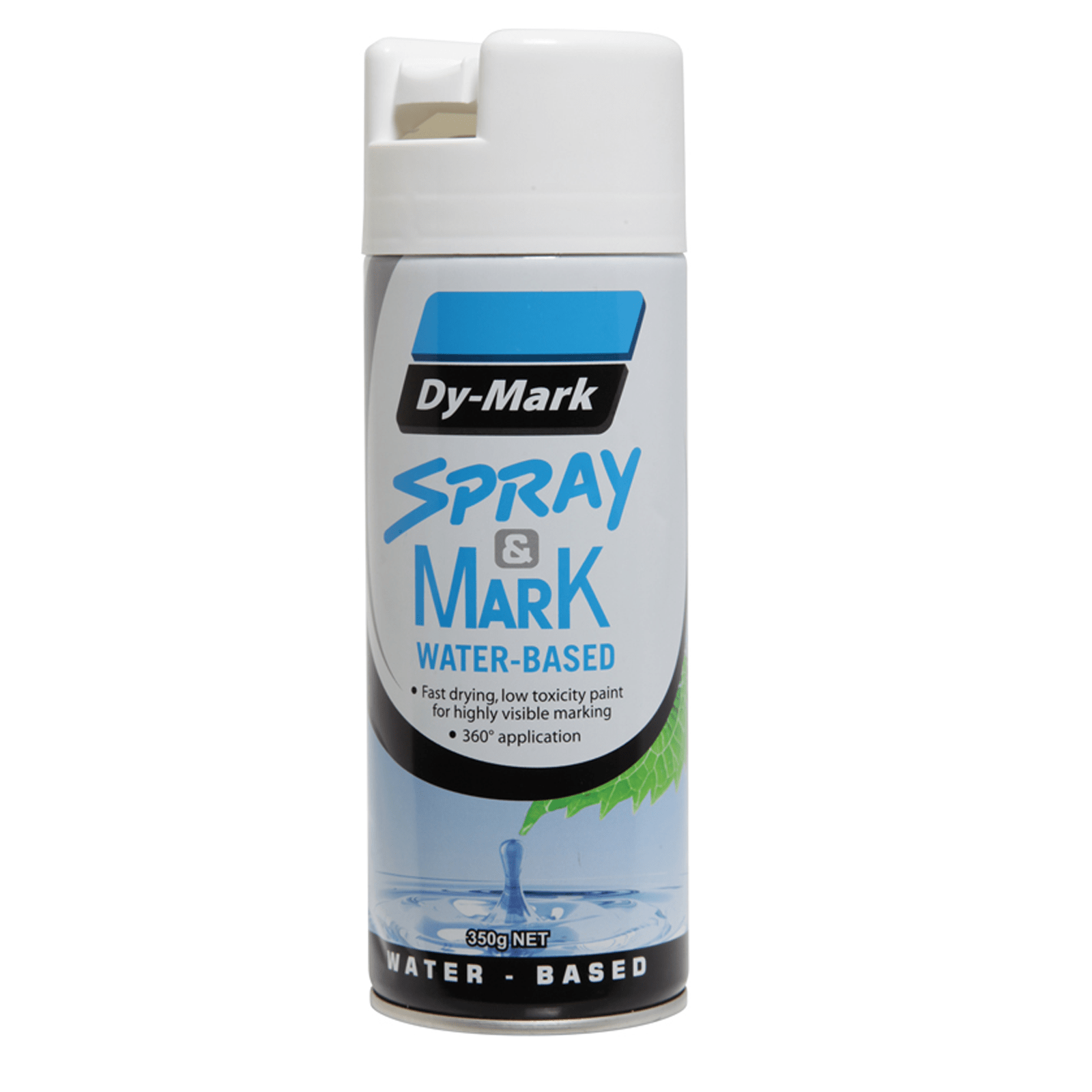 DyMark 350g White Spray & Mark Water Based Spray Paint Bunnings New