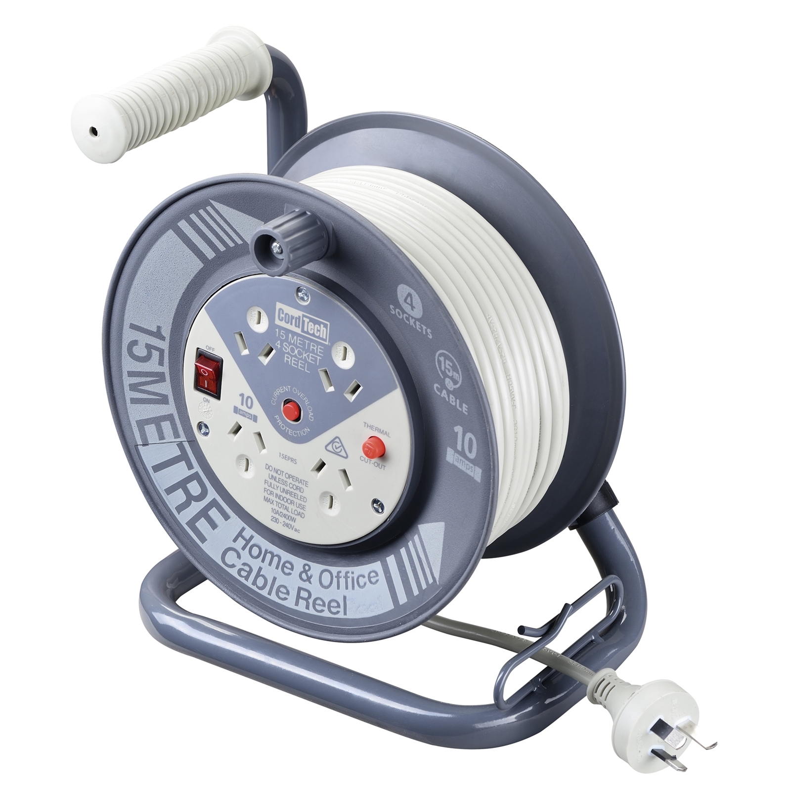 CordTech 15m Cable Reel With 4 Outlets Bunnings New Zealand