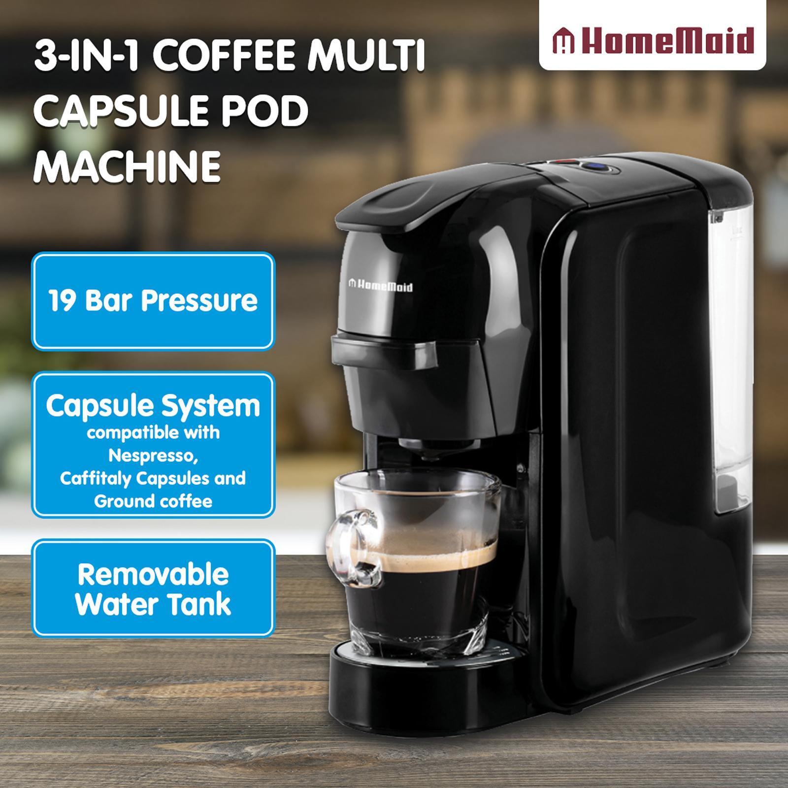 HomeMaid 3in1 Coffee Multi Capsule Pod Machine CM511HM Bunnings