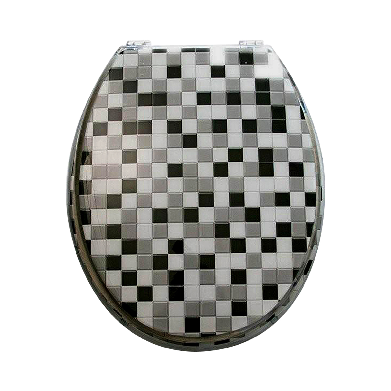 Loo With A View 2 Piece Mosaic Black Toilet Seat Bunnings Australia
