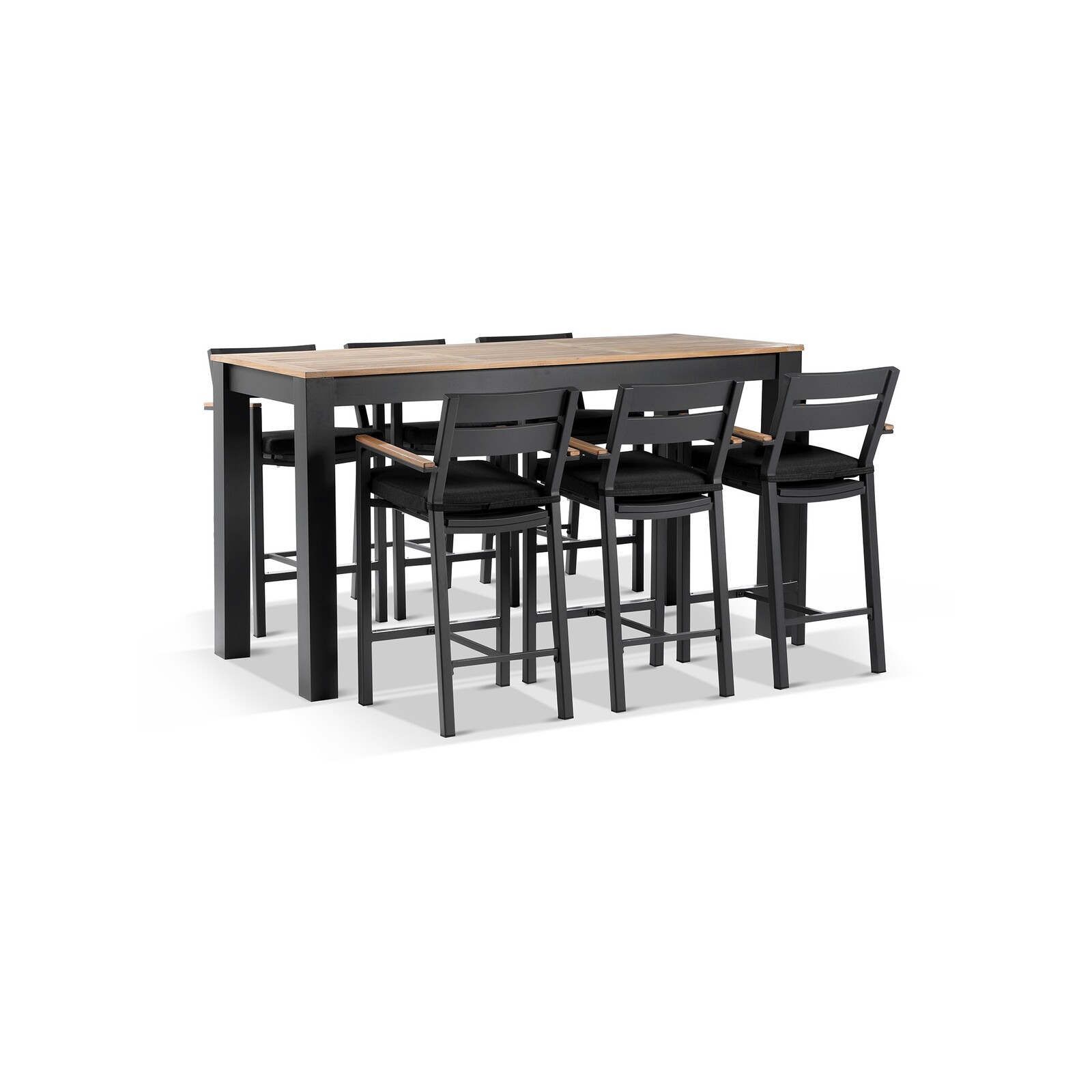 Balmoral 2M Aluminium Bar Table With 8 Capri Bar Stools Bunnings Australia