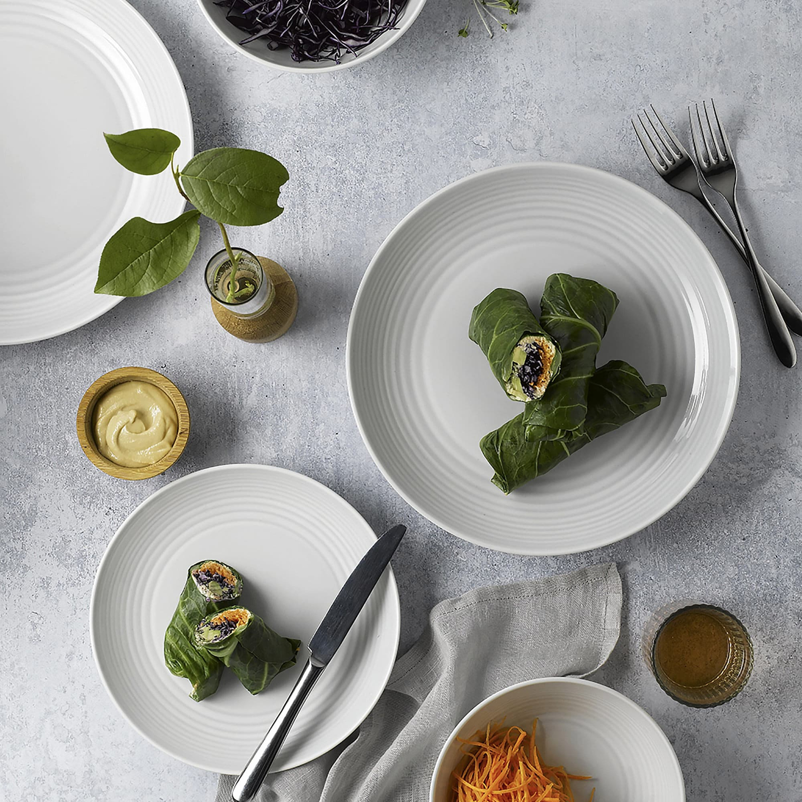 Royal Doulton Gordon Ramsay Maze 12pc Dinner Set Grey Bunnings Australia