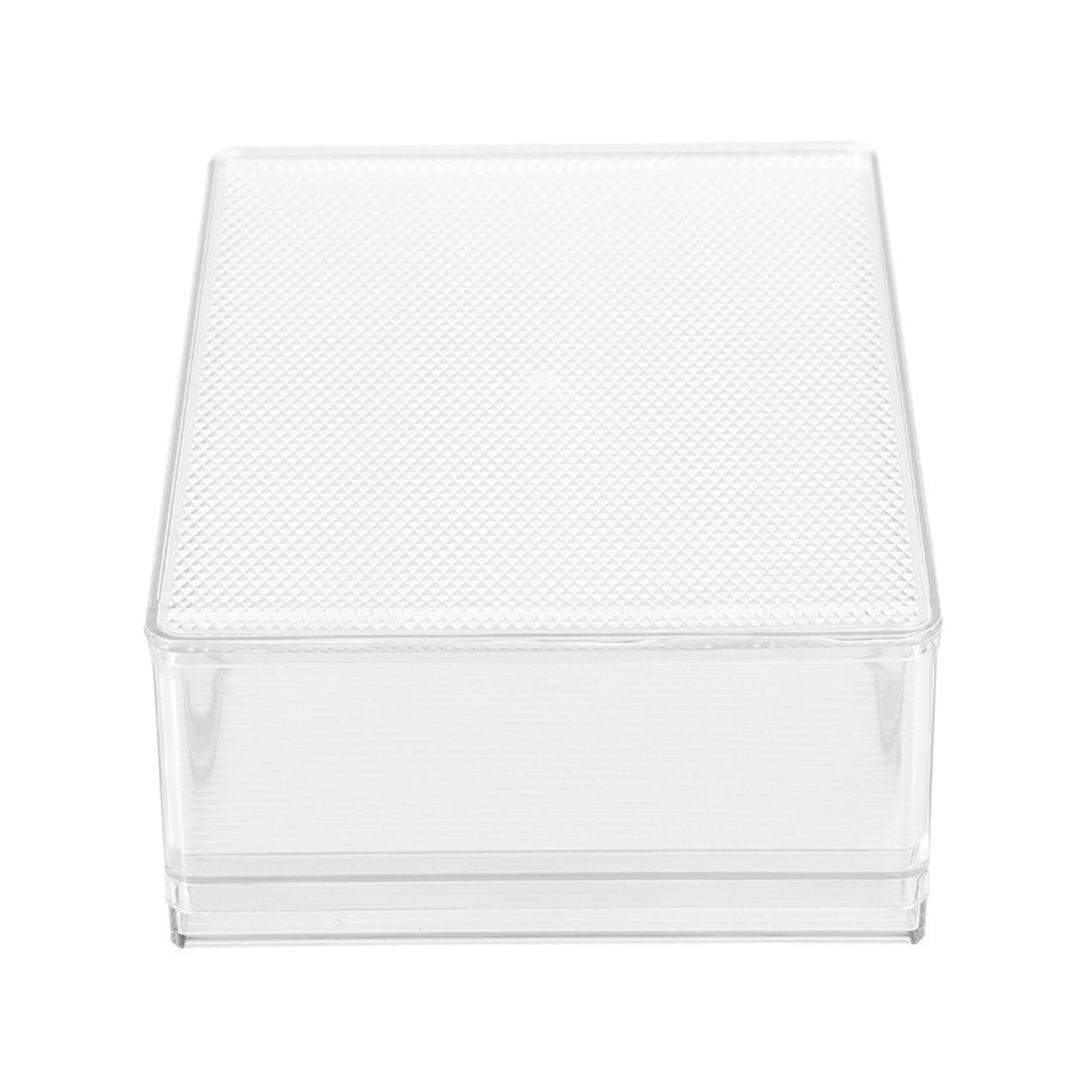 2pk Box Sweden Crystal 30x20x10.5cm Fridge Tray w/ Lid Clear