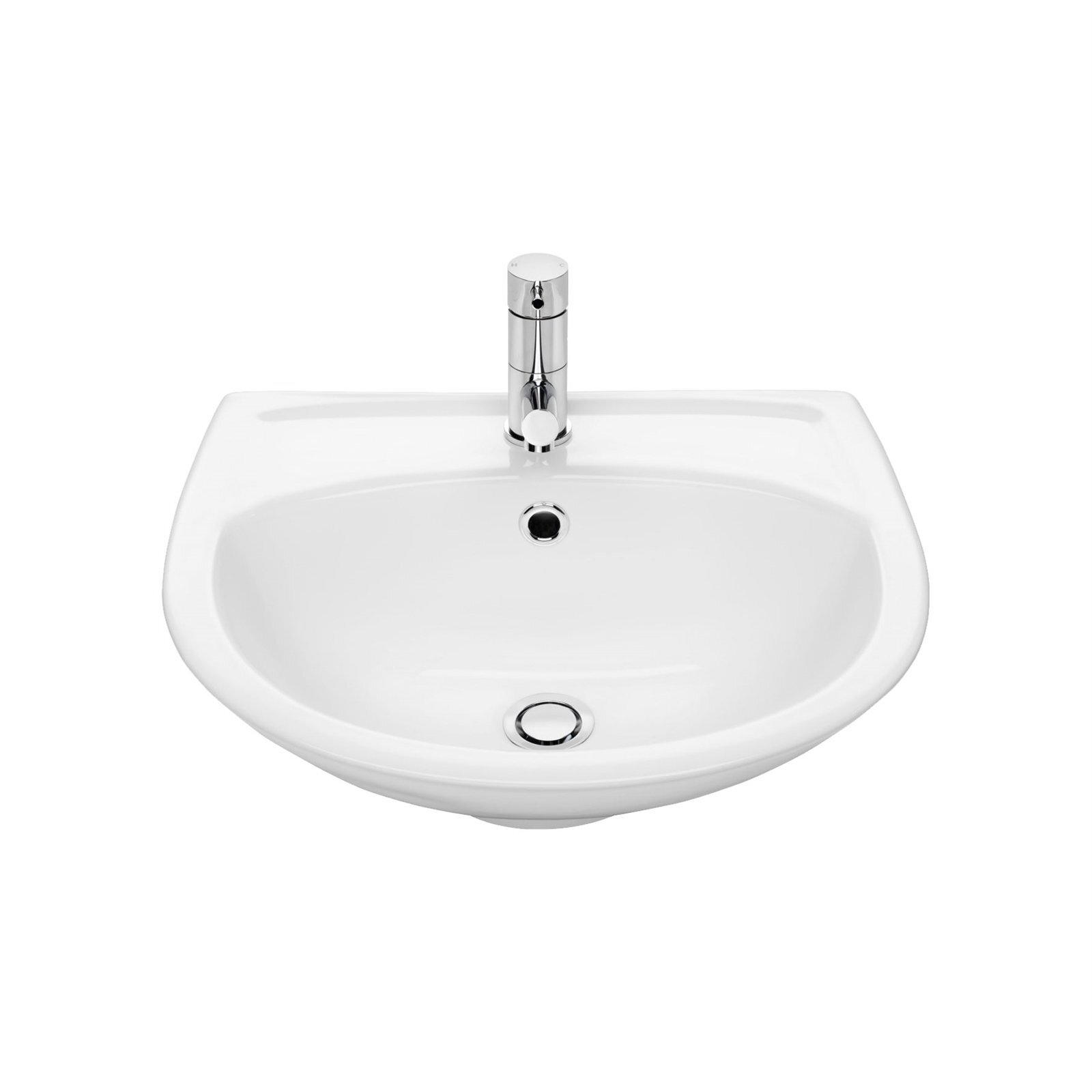 Stylus White Symphony Wall Basin With 1 Tap Hole Bunnings Australia