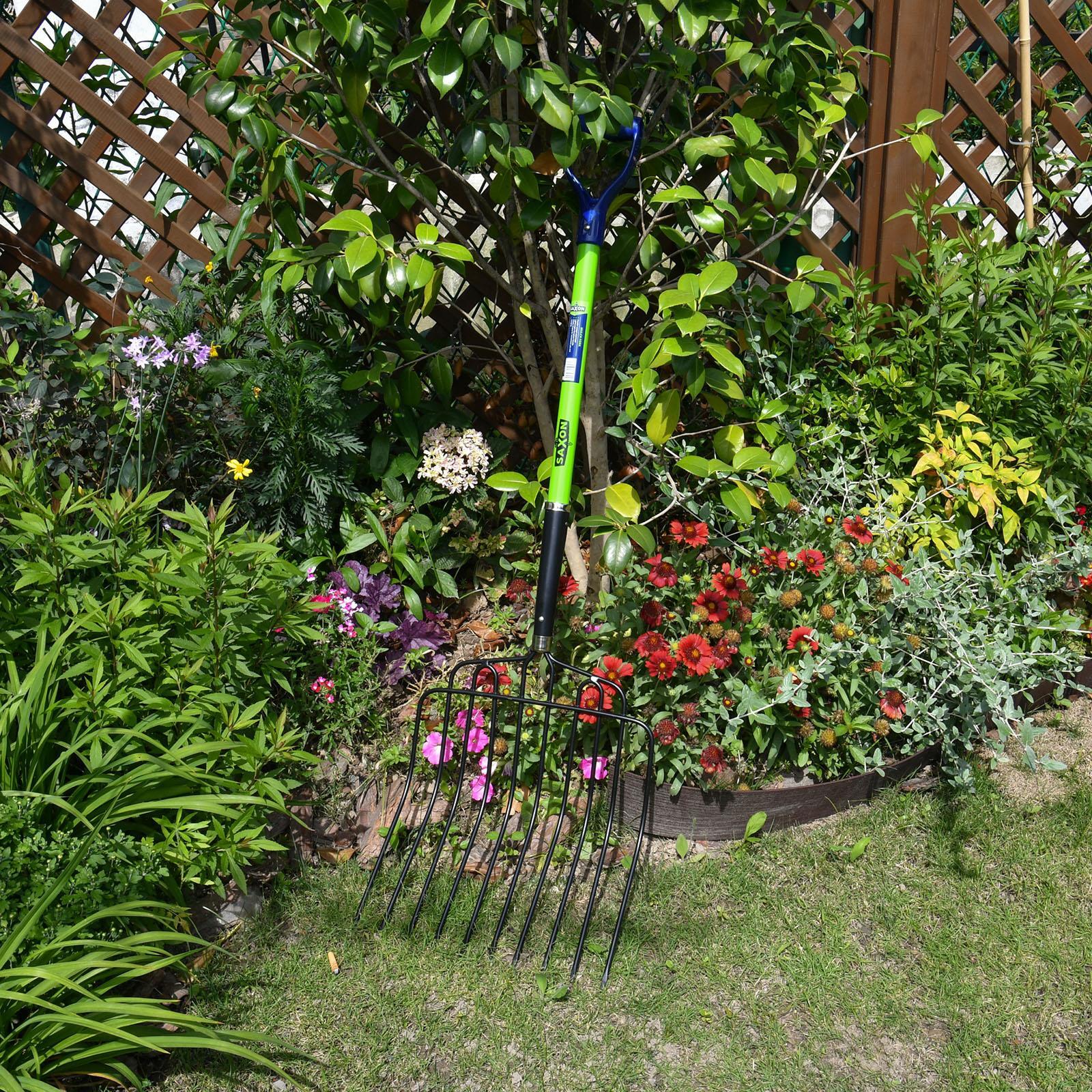 Saxon Fibreglass DHandle Mulch Fork Bunnings Australia