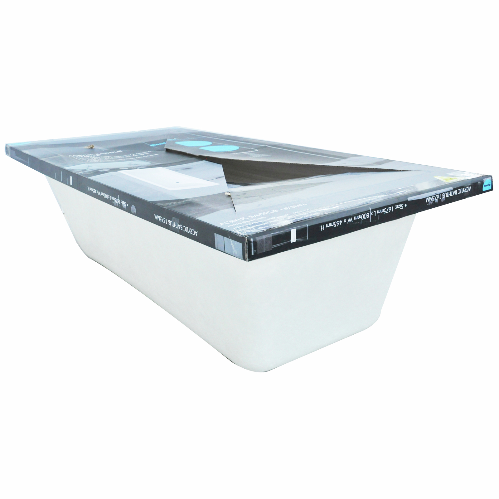 Mondella 1675mm White Gloss Resonance Acrylic Bathtub Bunnings Australia
