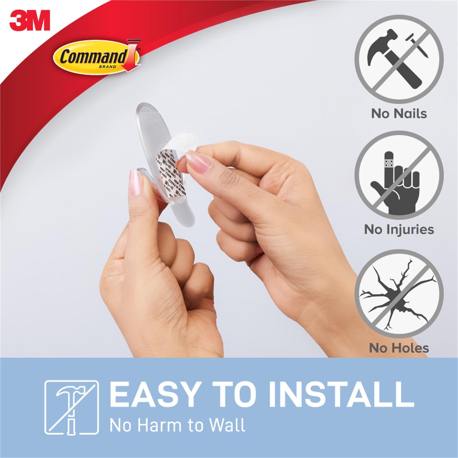 Command™ Small Clear Adhesive Wall Hooks 2 Pack Bunnings Australia